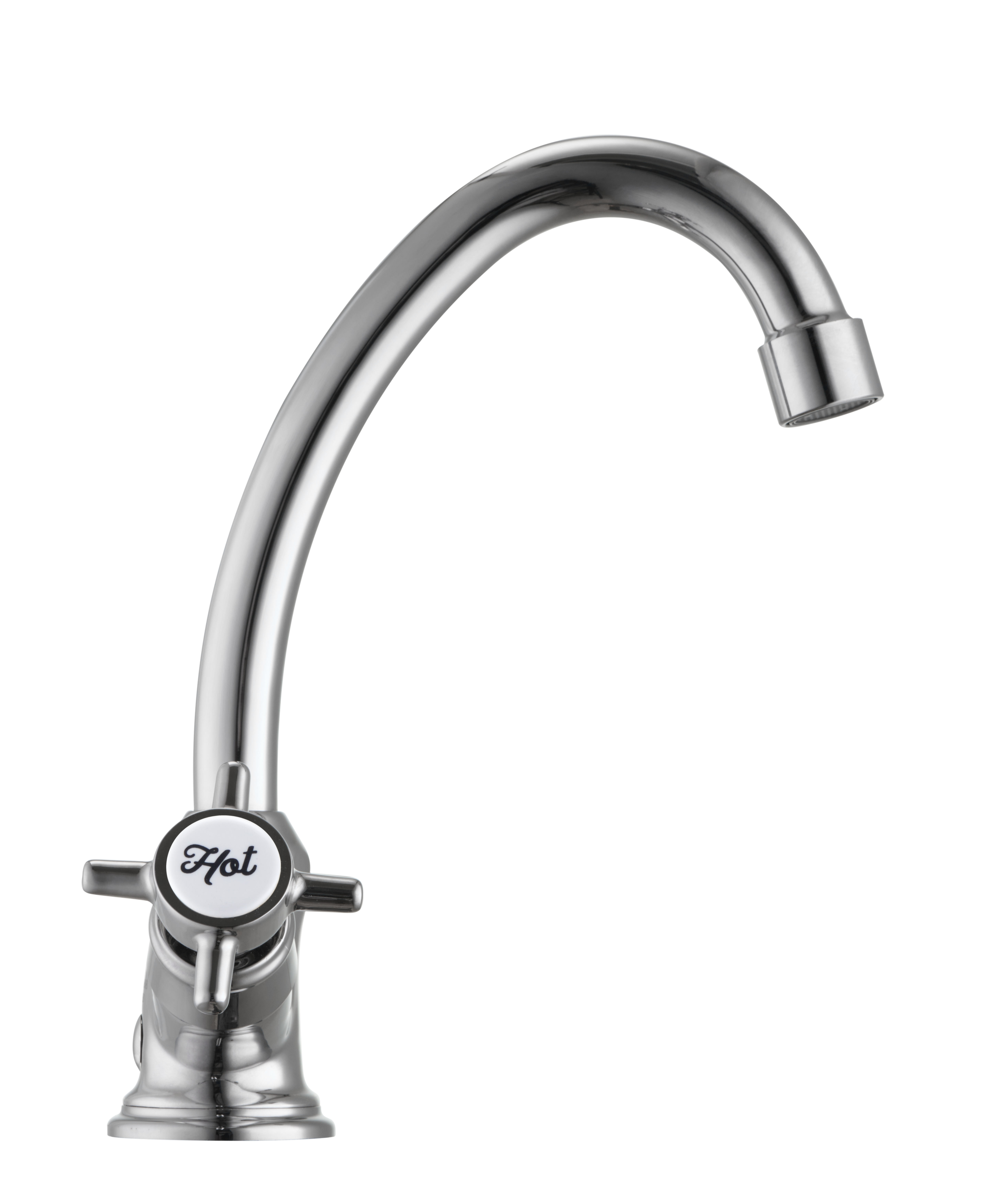 Grifo de lavabo SENSEA Mauna bimando caño alto cromo brillo. Latón - 11