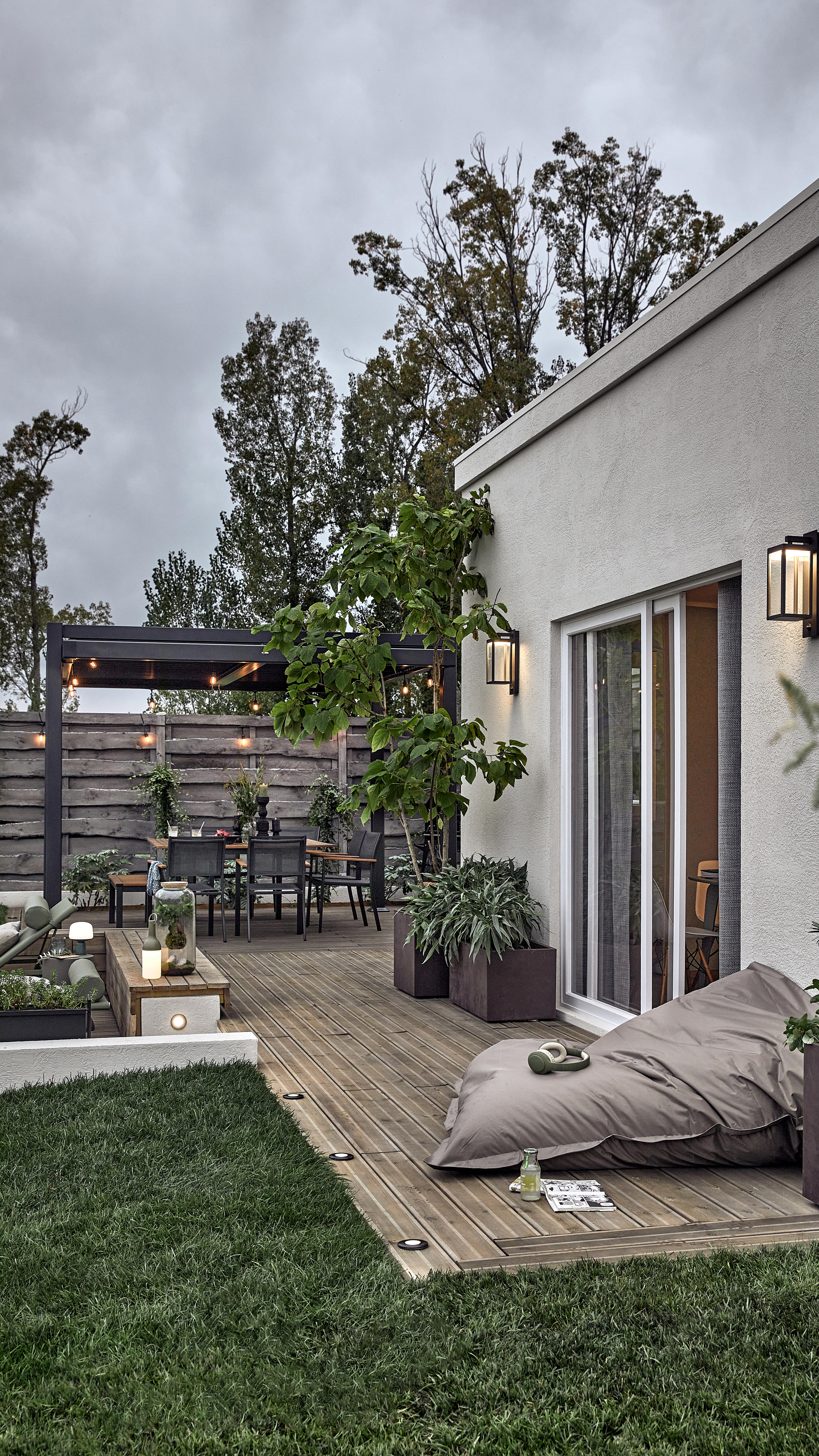 Mesa de jardín extensible de aluminio/mad NATERIAL Oris marrón de 102/147x147 cm - 20