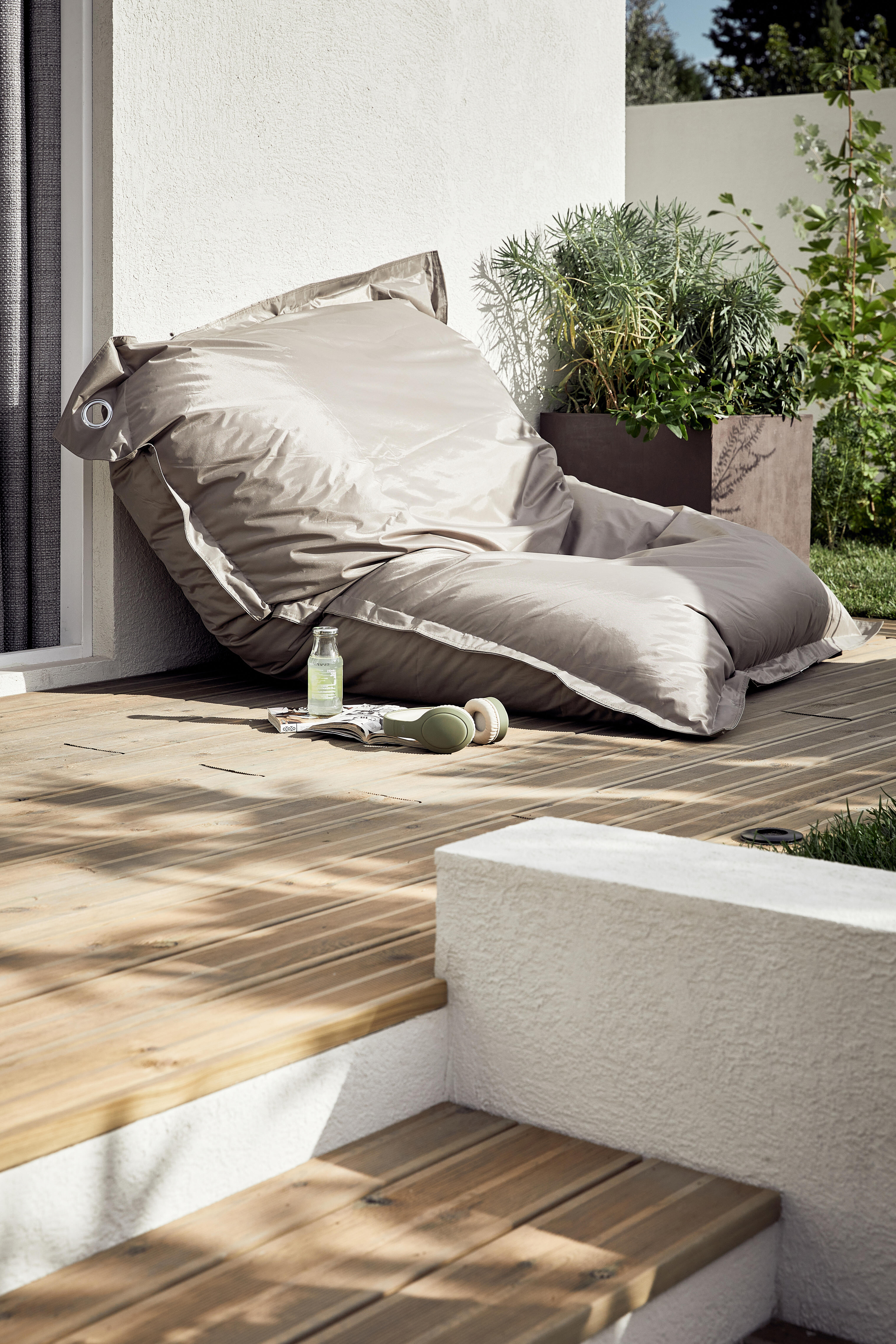 Coussin déperlant Maxi Bigbag, taupe l.140 x H.180 cm - 5