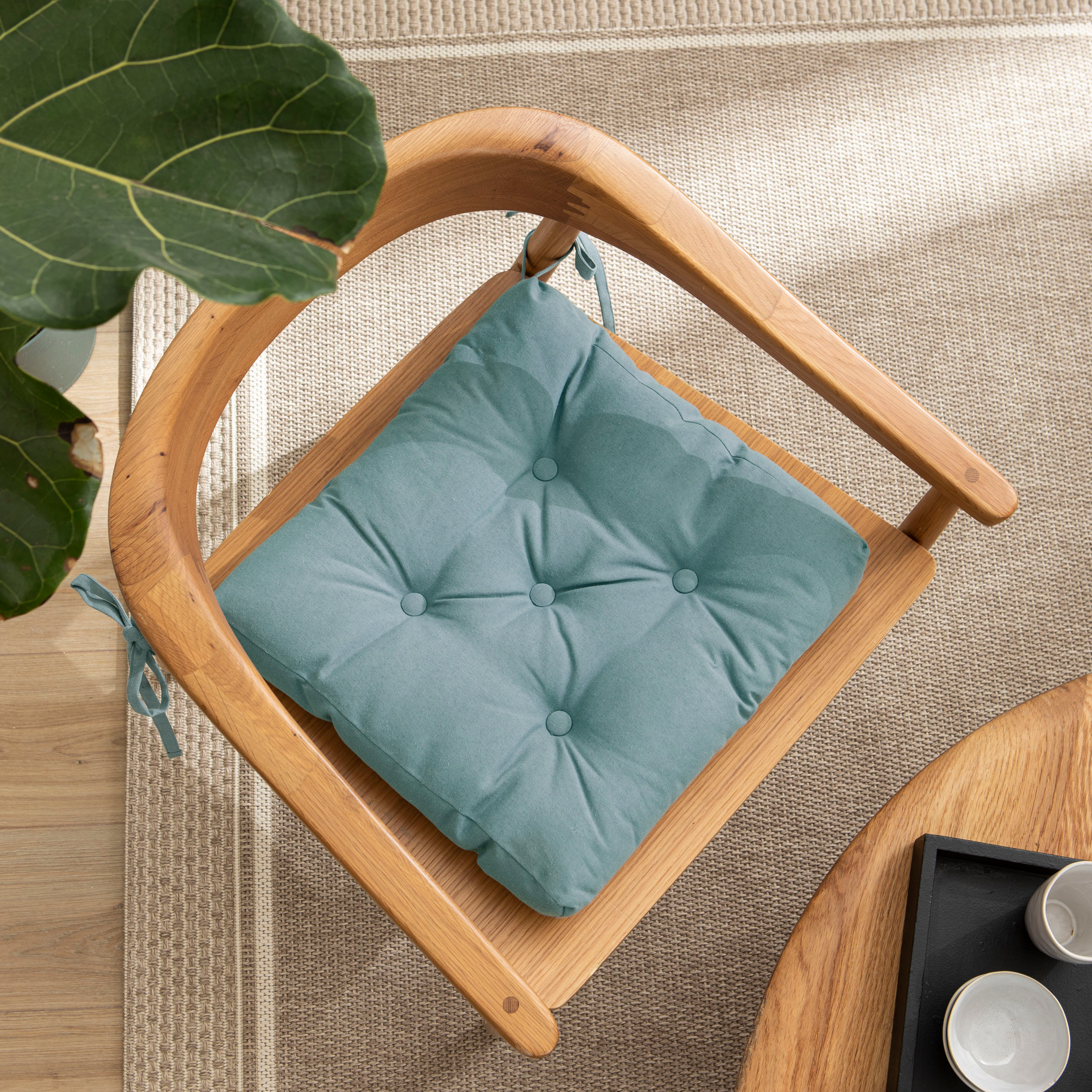 Galette de chaise Luck, bleu l.40 x L.40 cm INSPIRE - 6