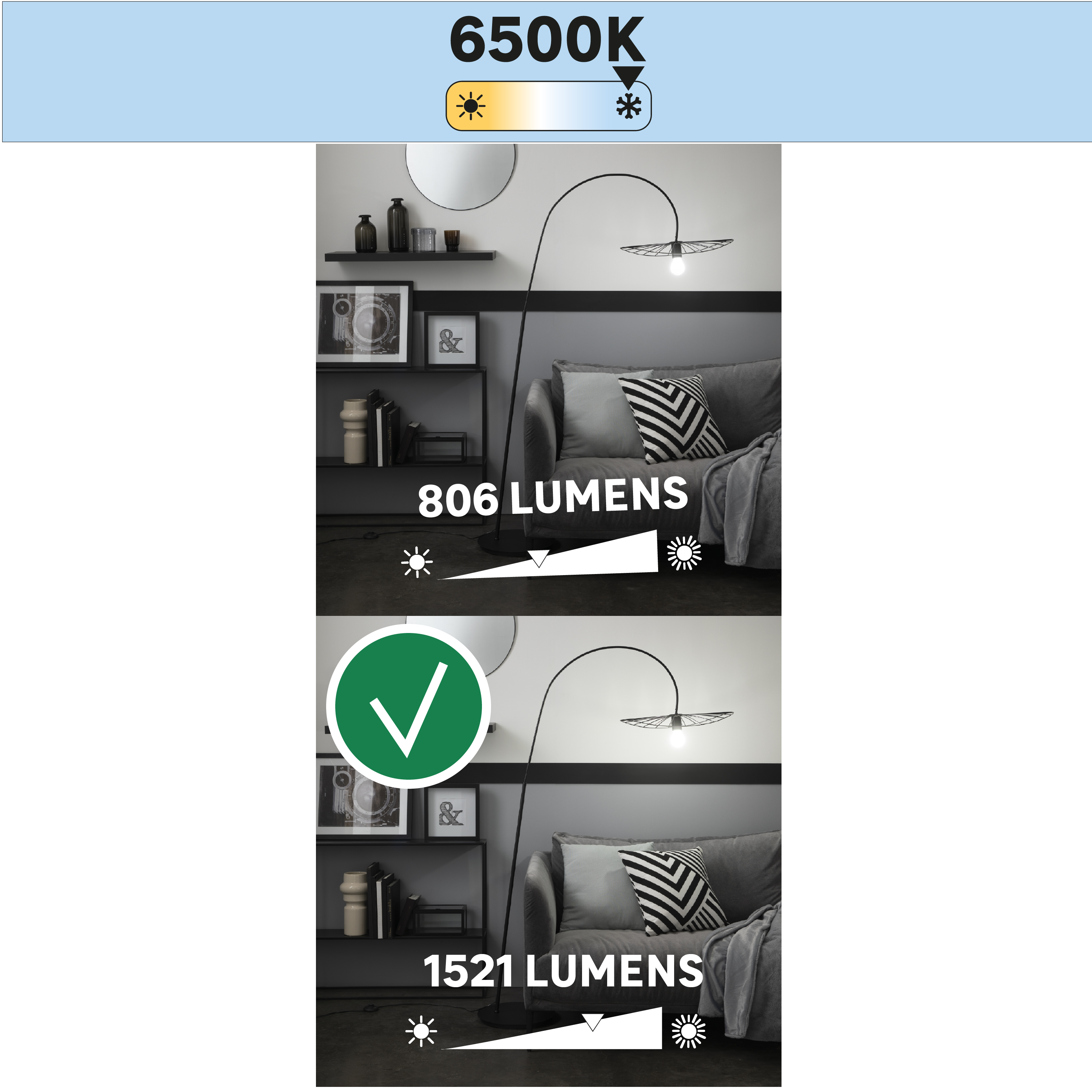 Lâmpada LED filamento A60 E27 1521 lm 6500 k Milky - 5