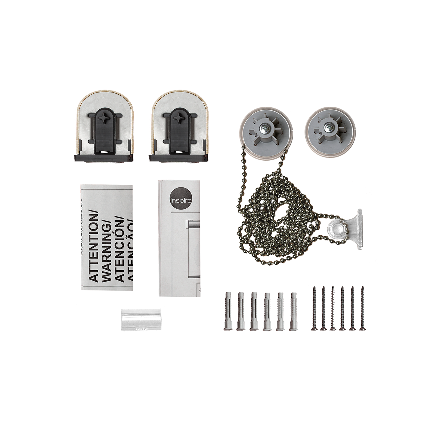 Estor enrollable screen 10% térmico con cadena Salsa poliéster liso blanco paper INSPIRE de 120x250cm - 3