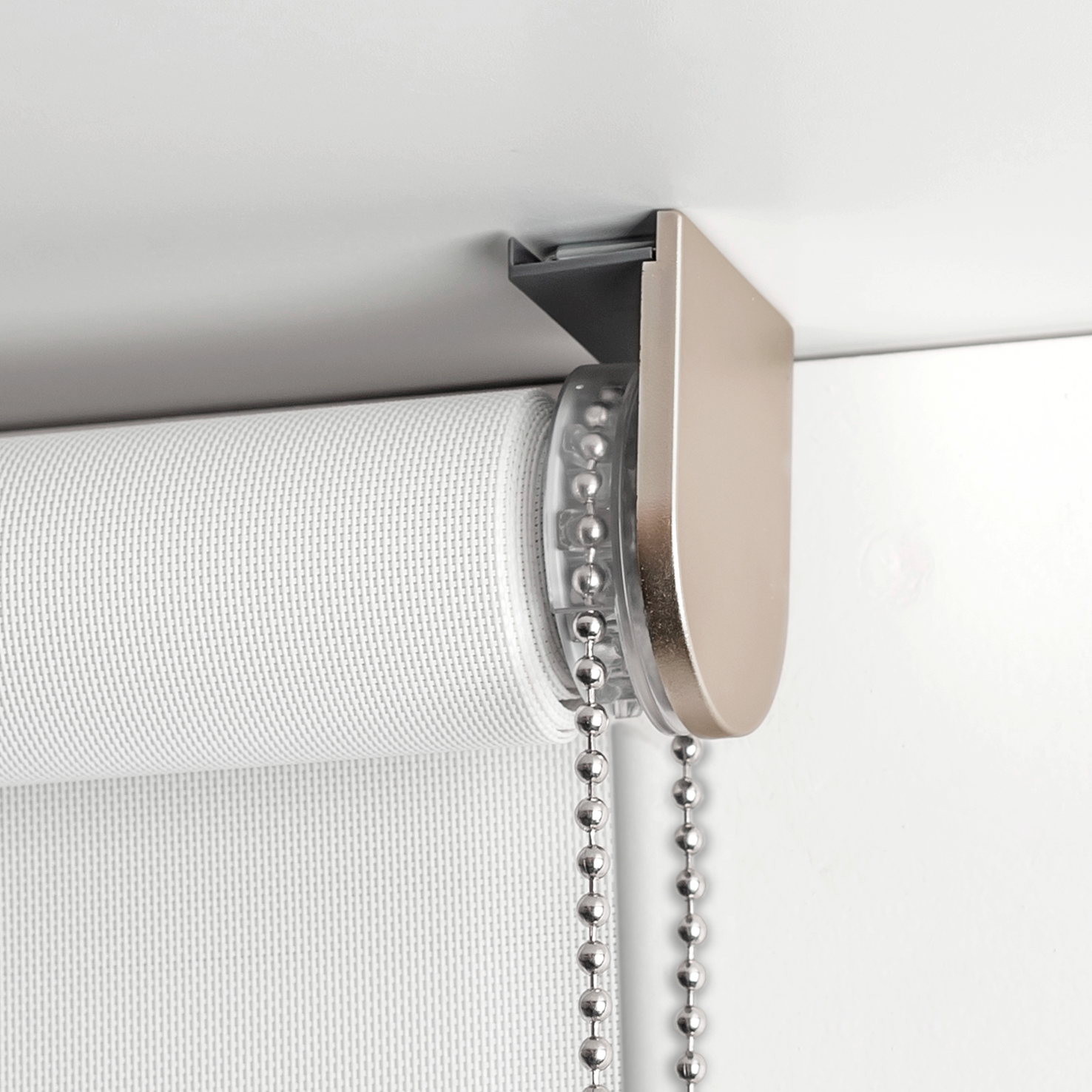 Estor enrollable screen 10% térmico con cadena Salsa poliéster liso blanco INSPIRE de 120x250cm - 6