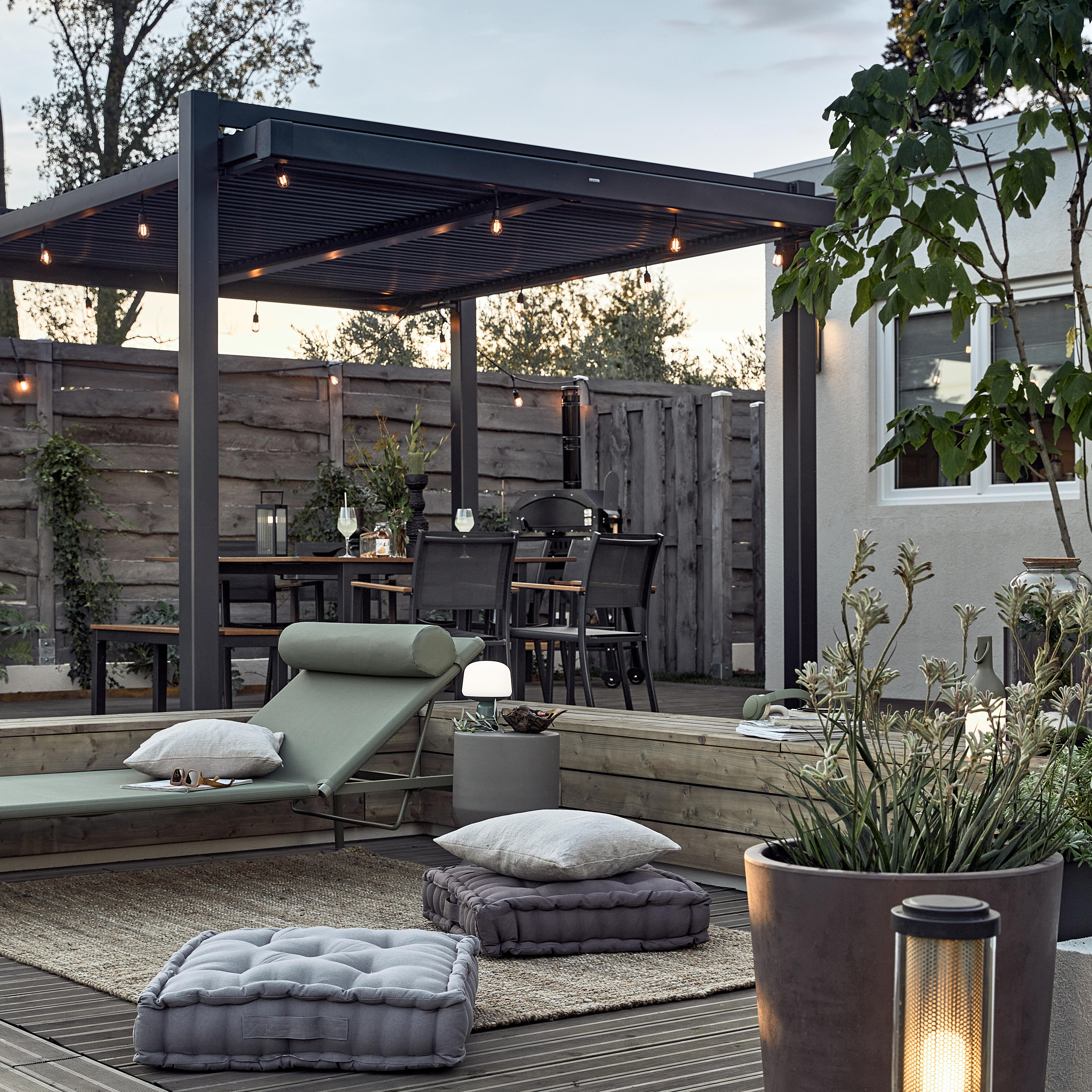 Pérgola de alumínio NATERIAL PERSEA ANTRACITE 3,2X3,6M - 20
