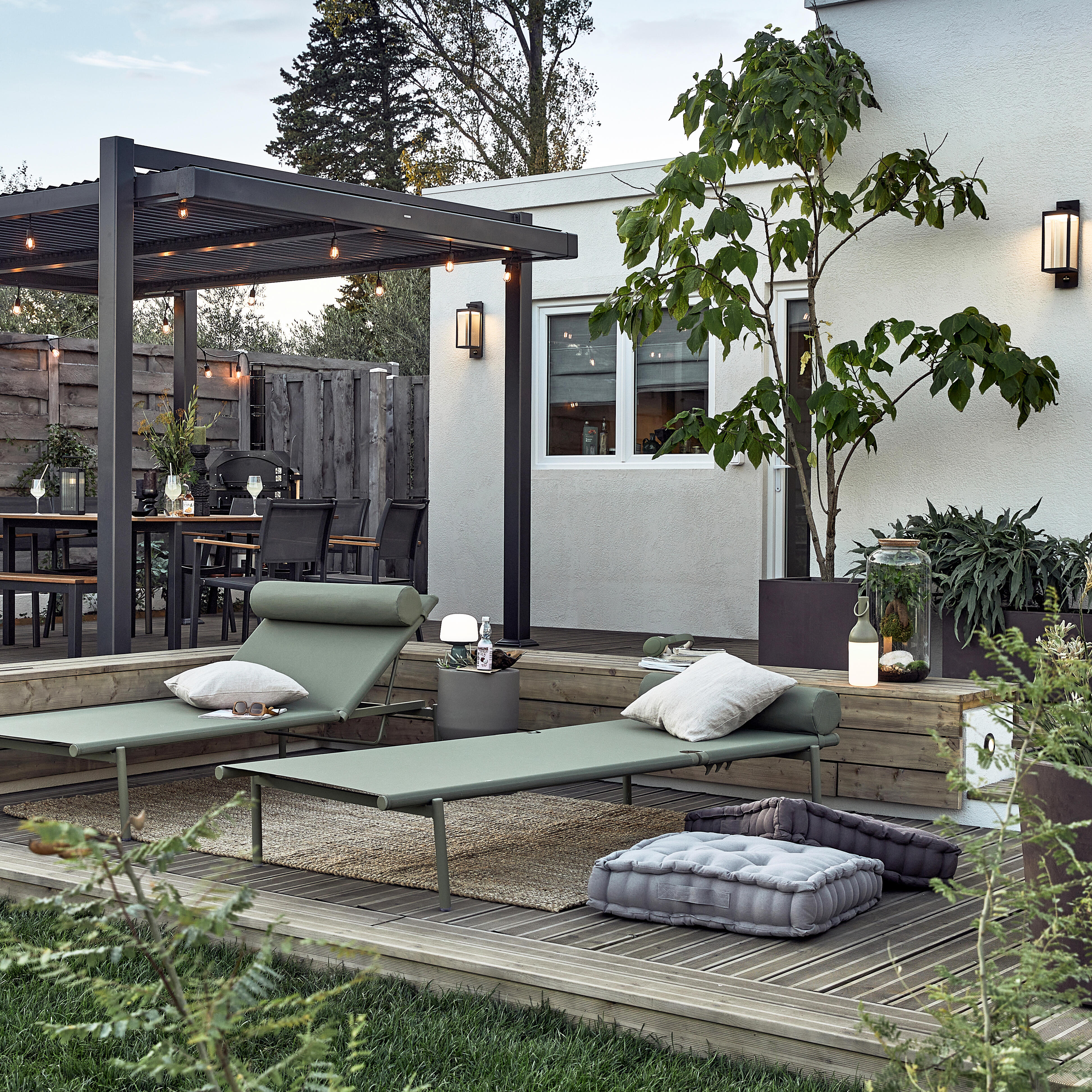 Pérgola de alumínio NATERIAL PERSEA ANTRACITE 3,2X3,6M - 18