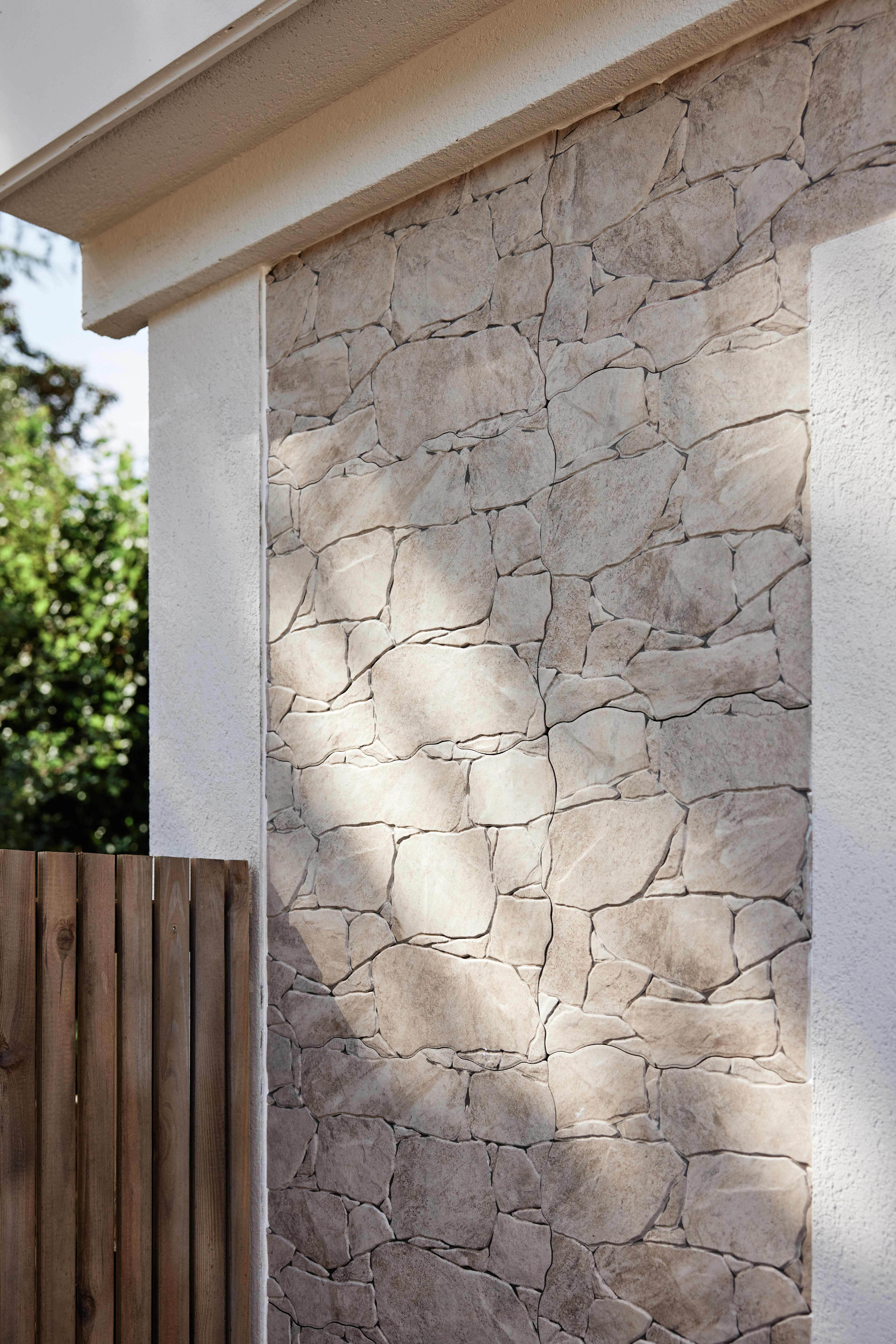 Carrelage mur extérieur / mur intérieur effet pierre ivoire Cook l.32 x L.48 cm  - 2