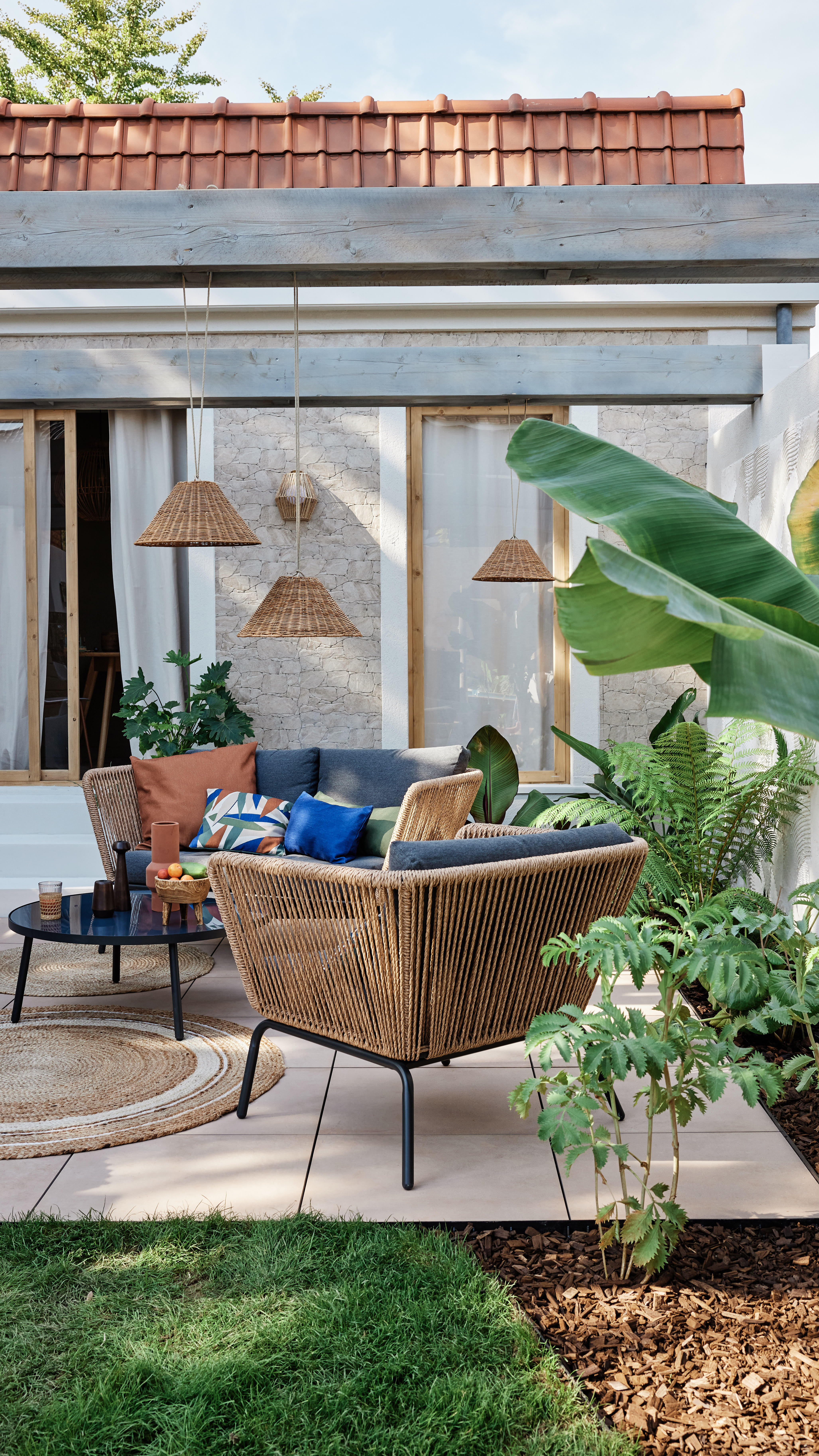 Lampadario LED design CALOBRA 20 BATTERY HANG marrone, luce calda 900 lumen, NEWGARDEN, IP54 - 19