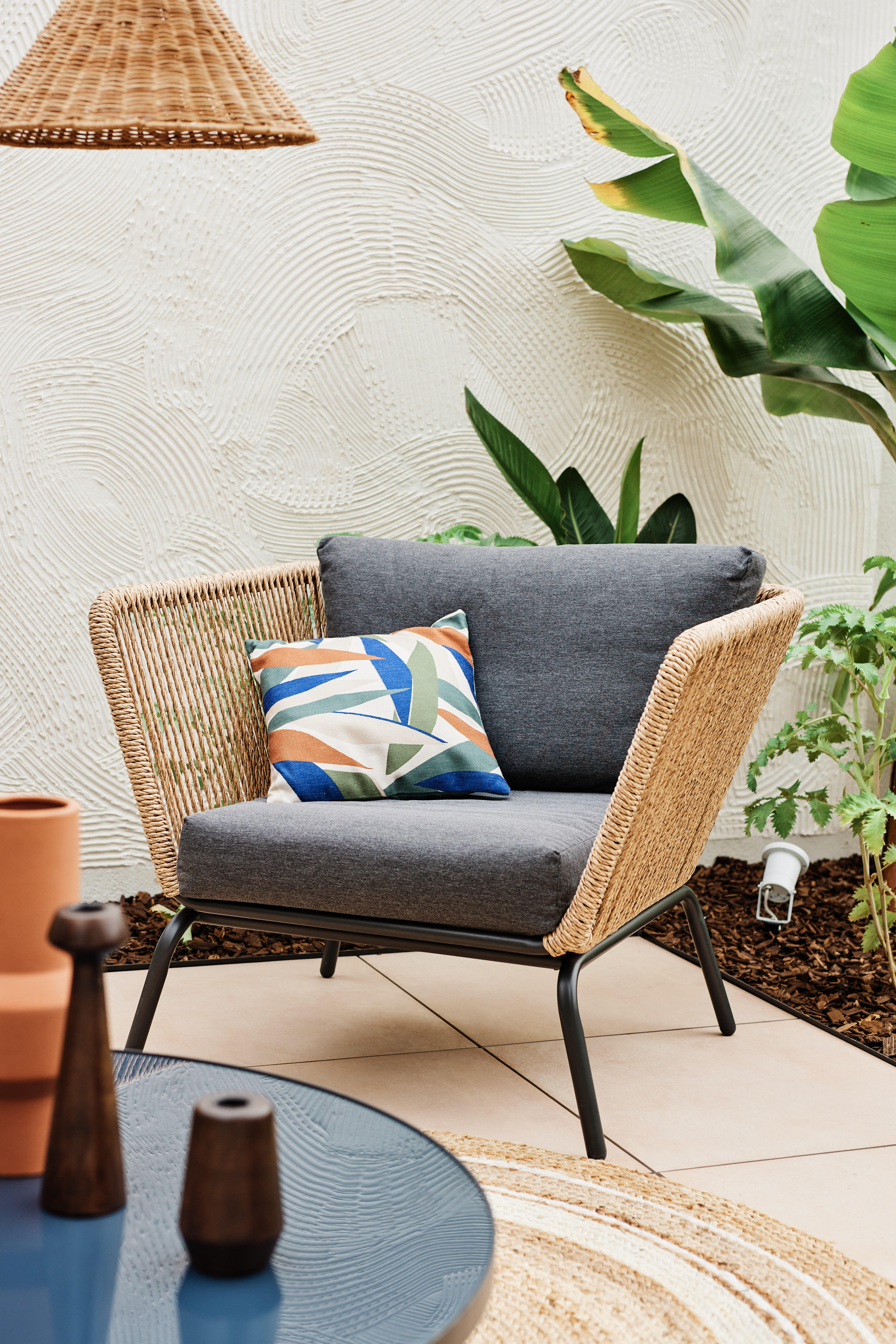 Tappeto Nils natura in juta beige e bianco, Ø150 cm - 17