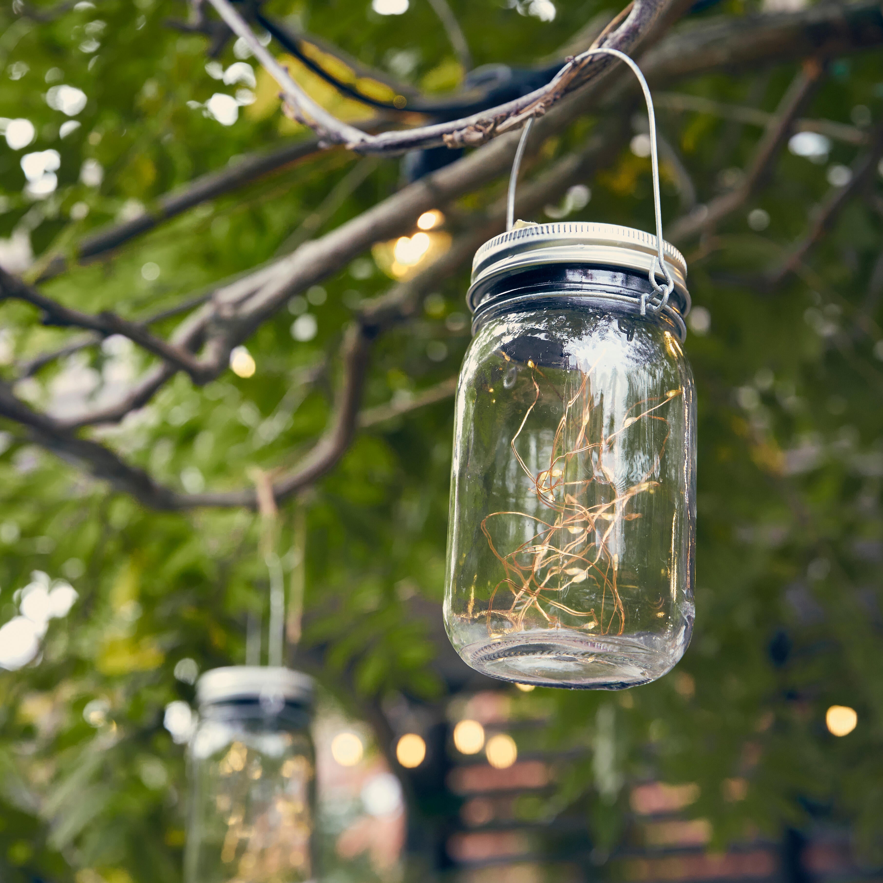 Lampada solare decorativa Lampada solare, in vetro, luce giallo - 3