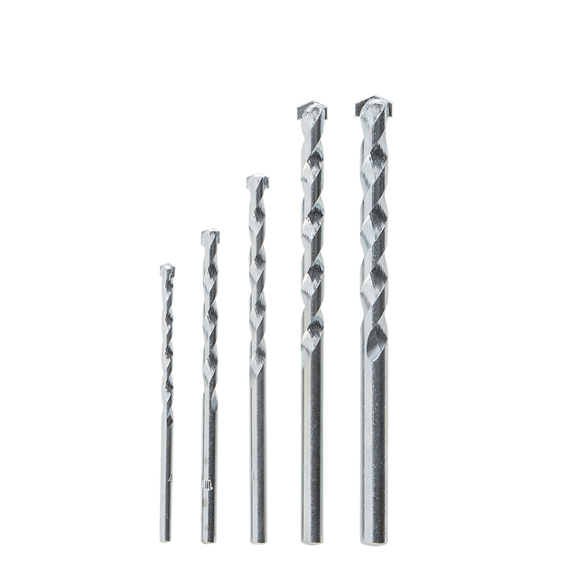 Set di punte codolo cilindrico Ø4, 5, 6, 8, 10 mm, 5 pezzi