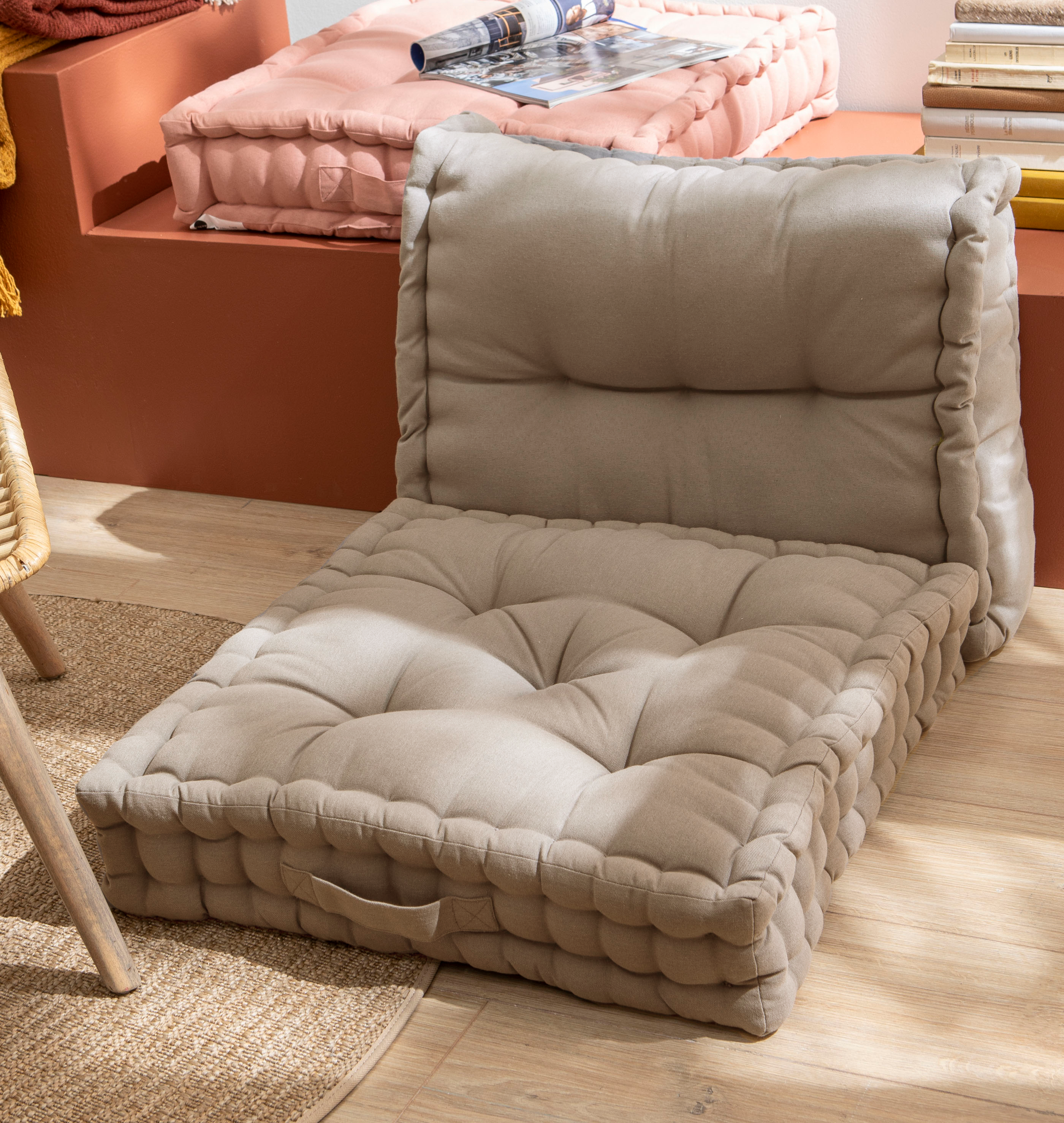 Almofada de encosto Luck 45x60x22cm Inspire bege - 11