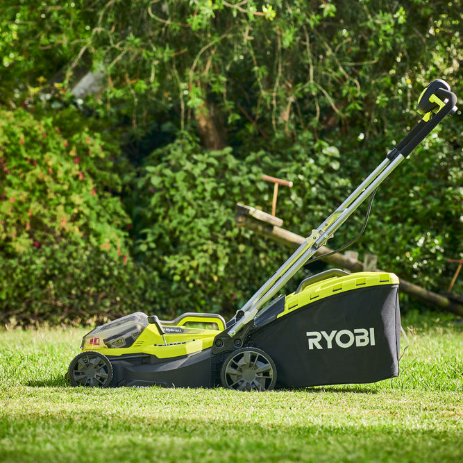 Tondeuse sur batterie RYOBI RY18LMH37A-250 Hybride 18V 2x5ah, l.37 cm - 5