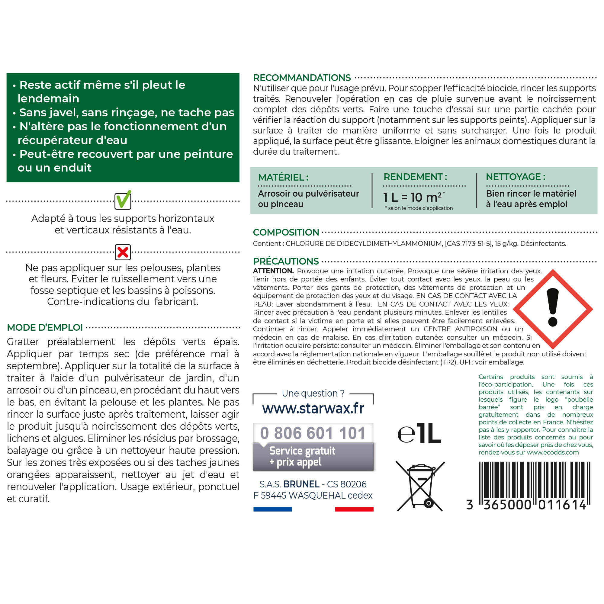 Traitement anti-dépots verts STARWAX, 1 L - 4