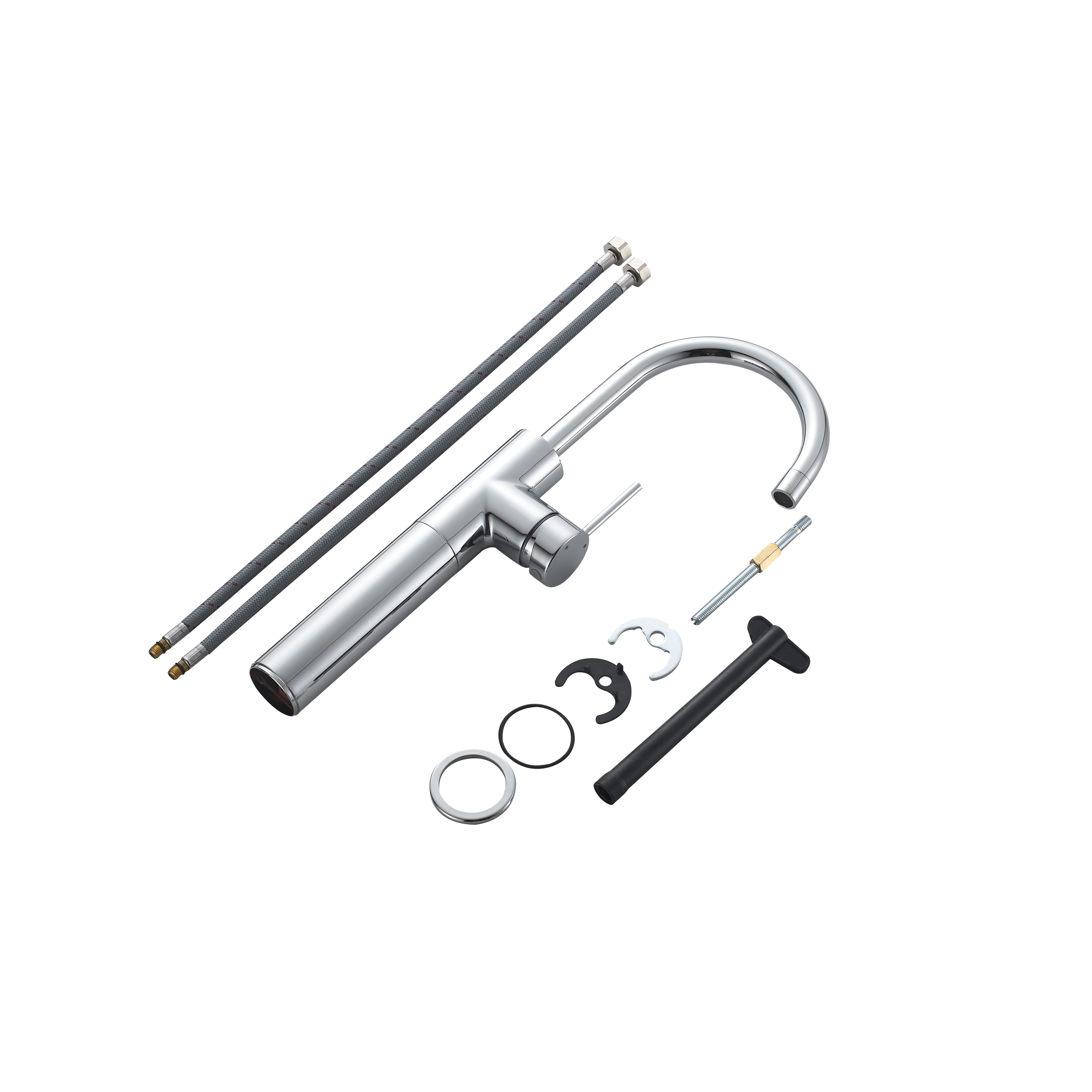 Grifo de lavabo SENSEA Loa monomando caño alto cromo brillo.  - 12