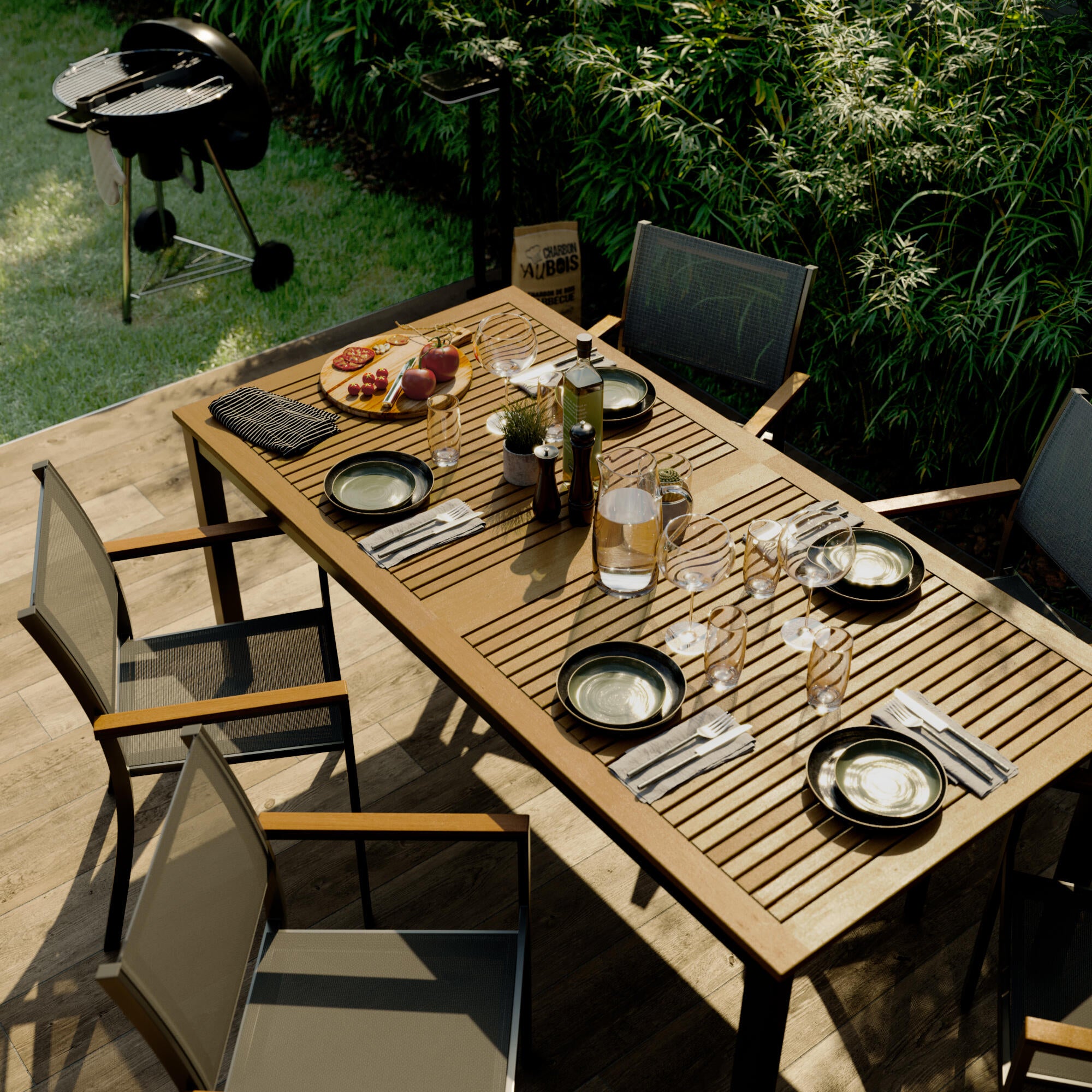 Stół ogrodowy Oris 100x180/240 cm drewniany Naterial - 4