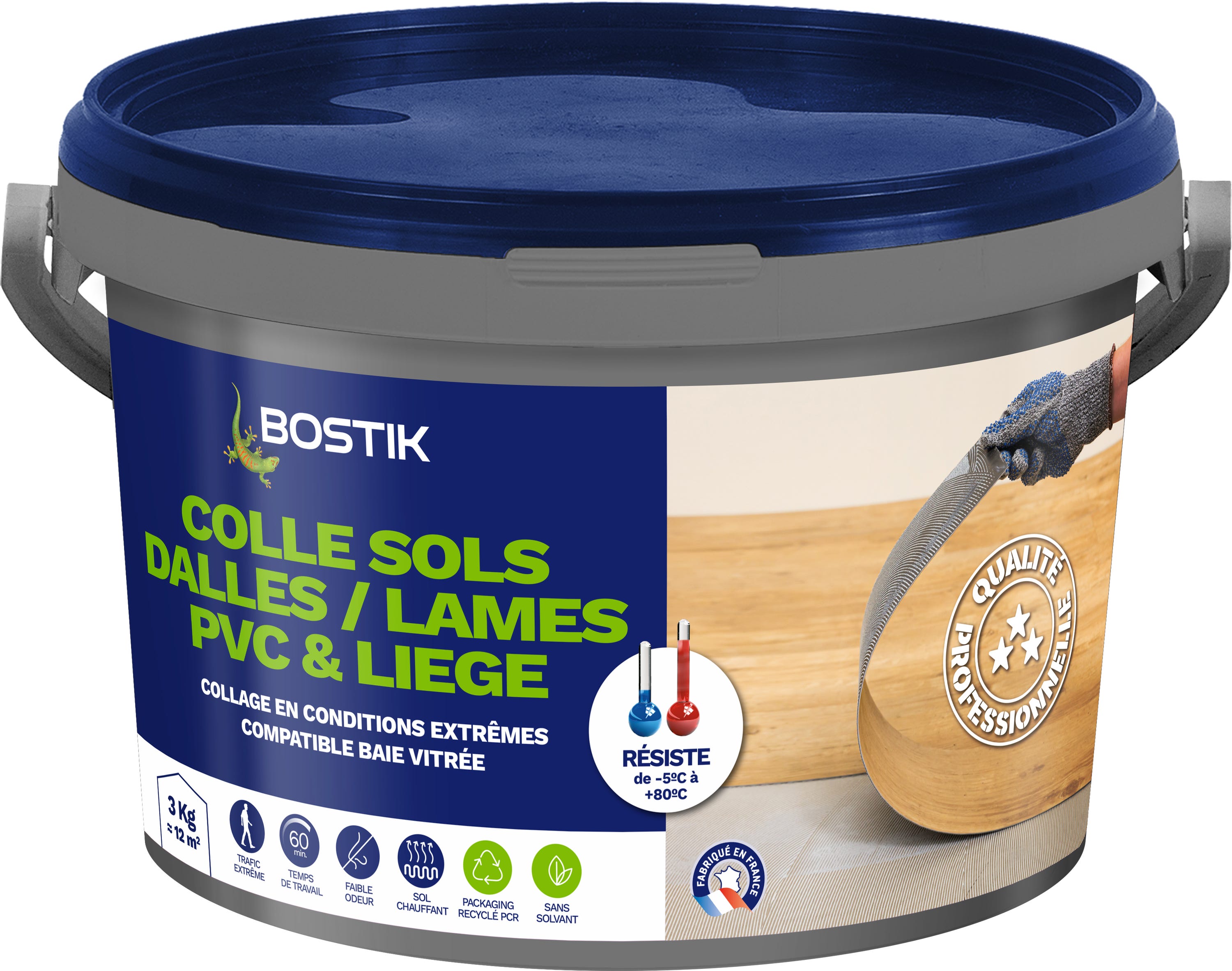 Colle pour dalles et lames PVC BOSTIK 3kg | Leroy Merlin