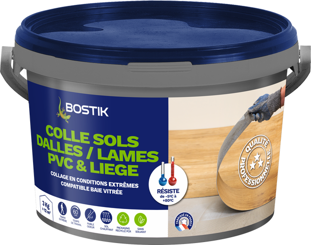 Colle pour dalles et lames PVC BOSTIK 3kg