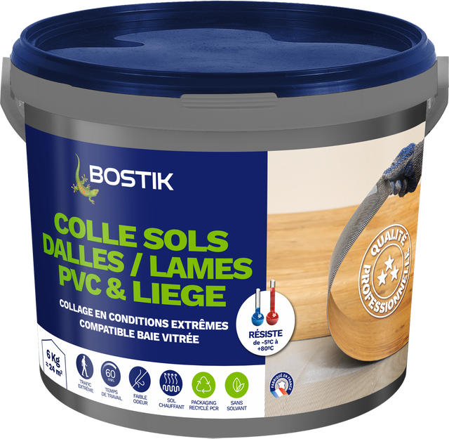 Colle pour dalles et lames PVC BOSTIK 6kg
