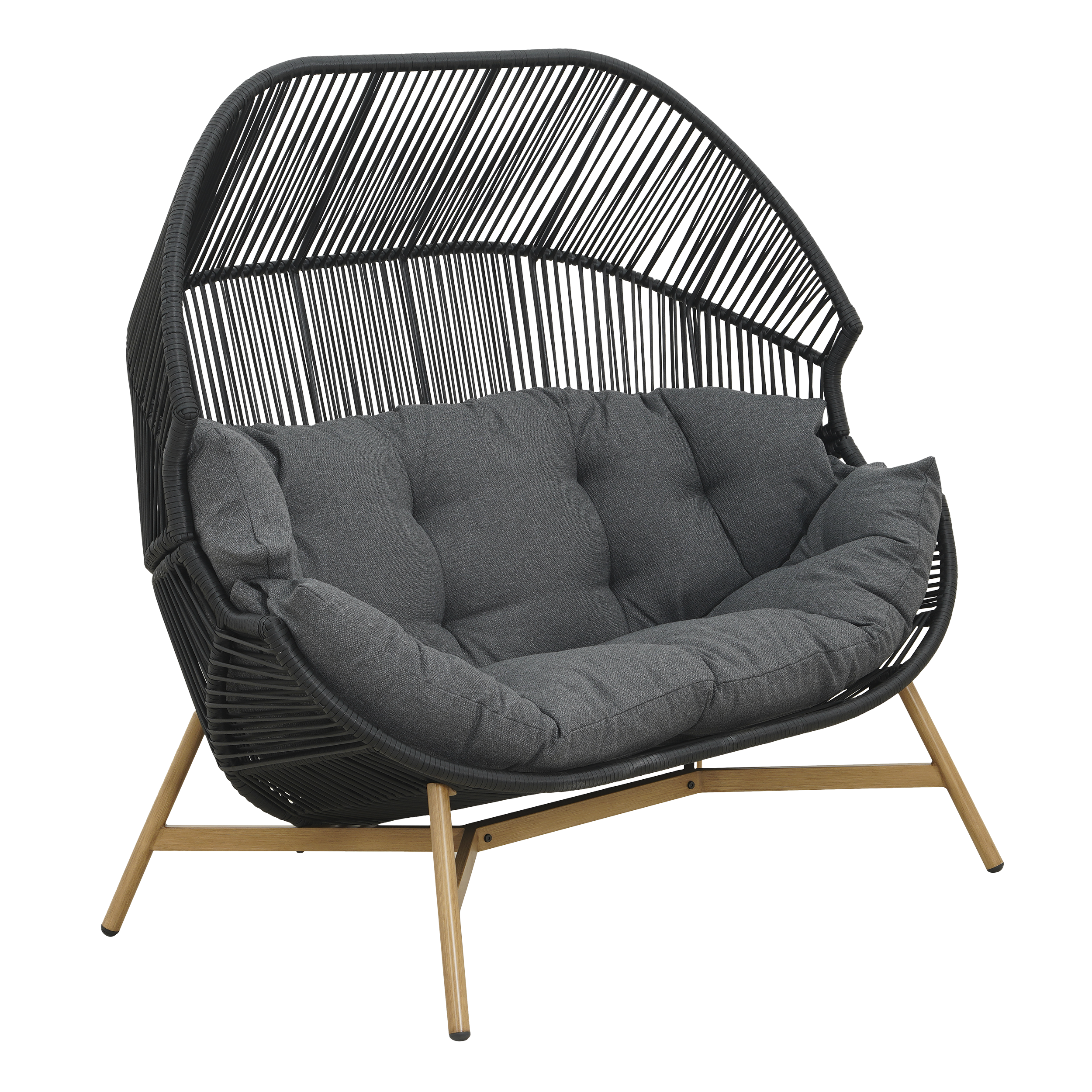 Fotel ogrodowy Holand kokon antracytowy