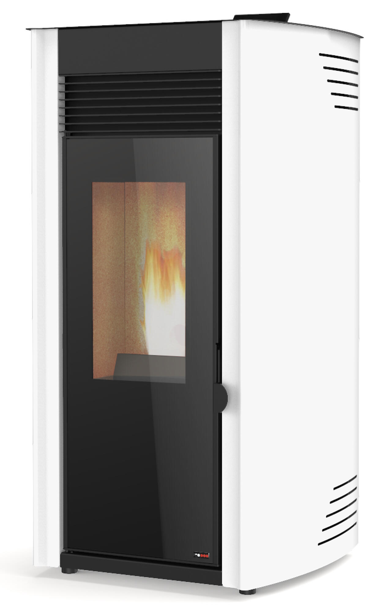 estufa de pellet canalizable redpod first advance 12 kw blanca