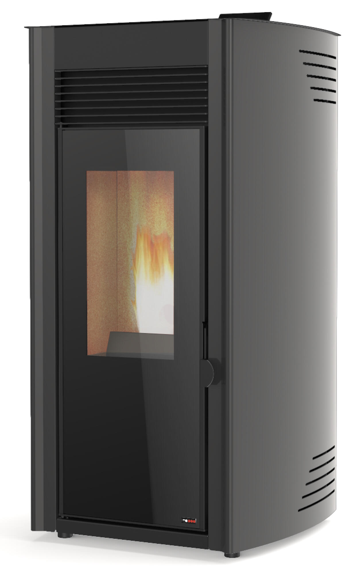 estufa de pellet canalizable redpod first advance 12 kw negra