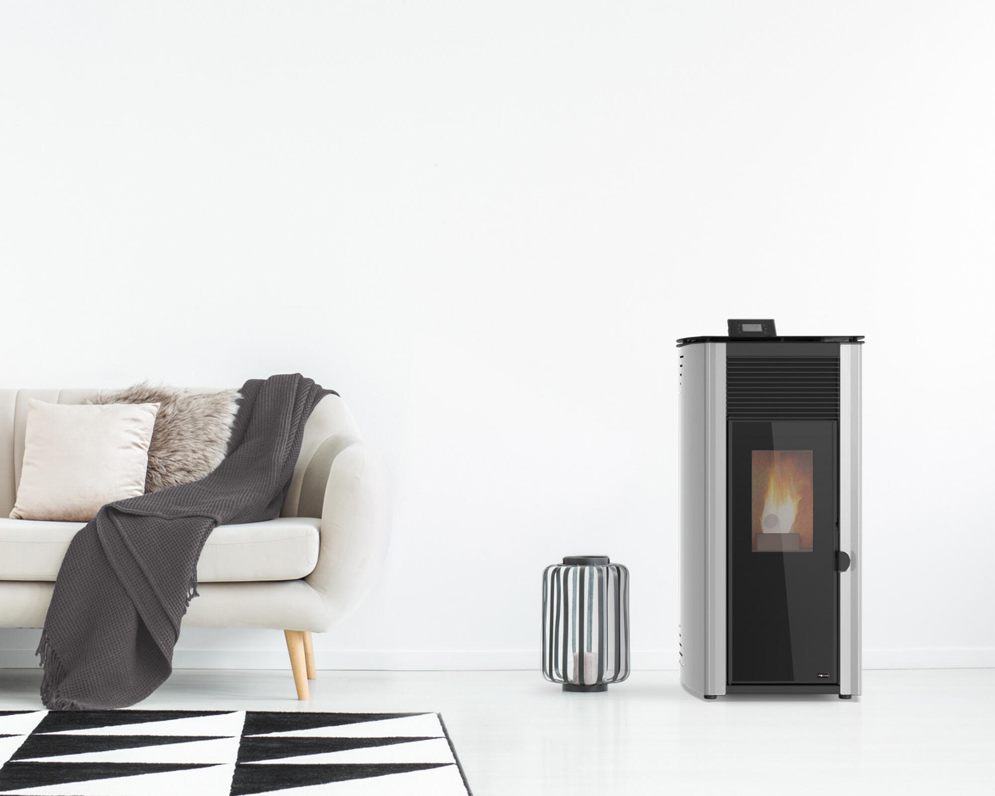 Estufa de pellet redpod first advance 10 kw gris