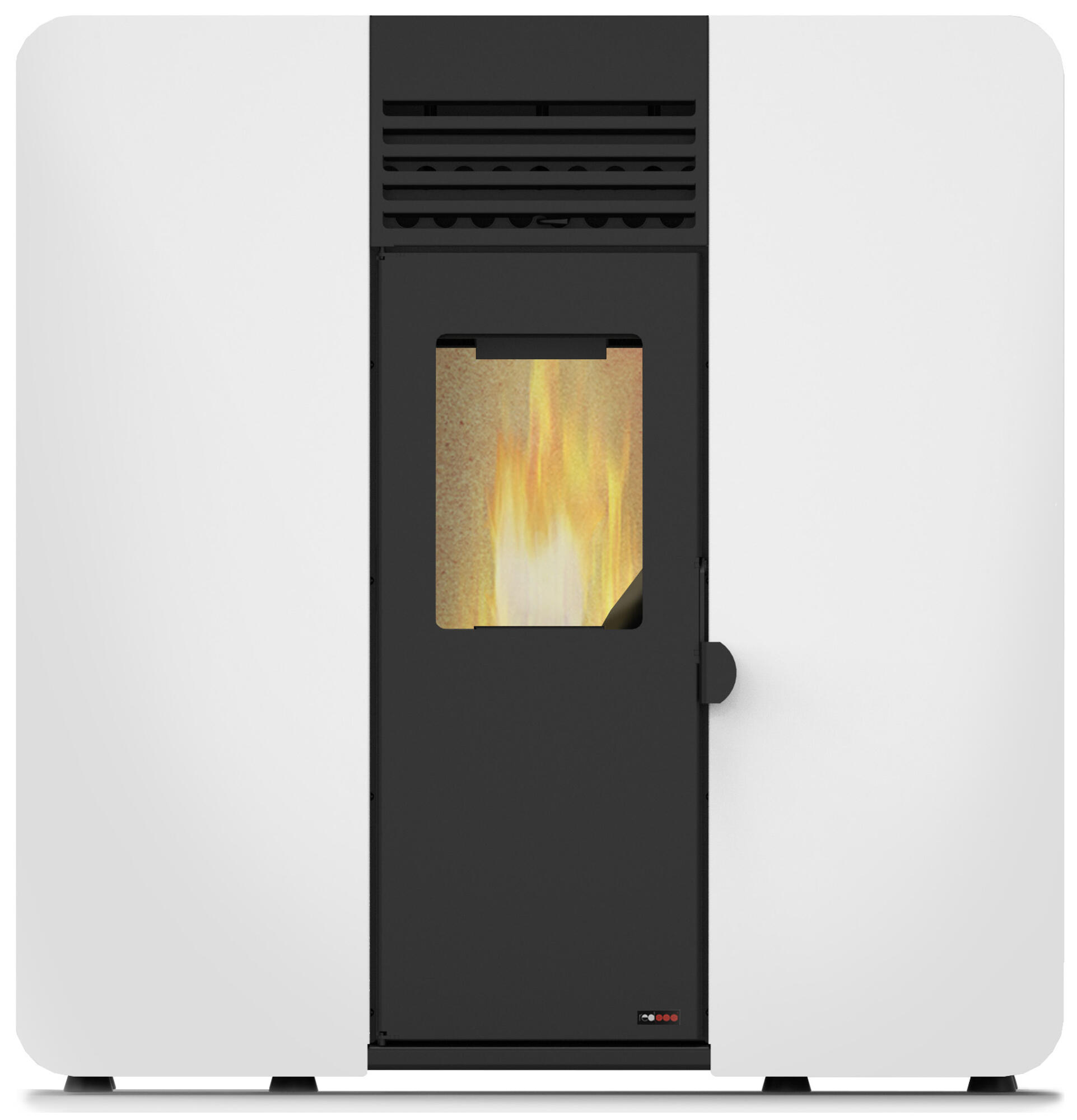 estufa de pellet canalizable redpod first advance slim 8 kw blanca