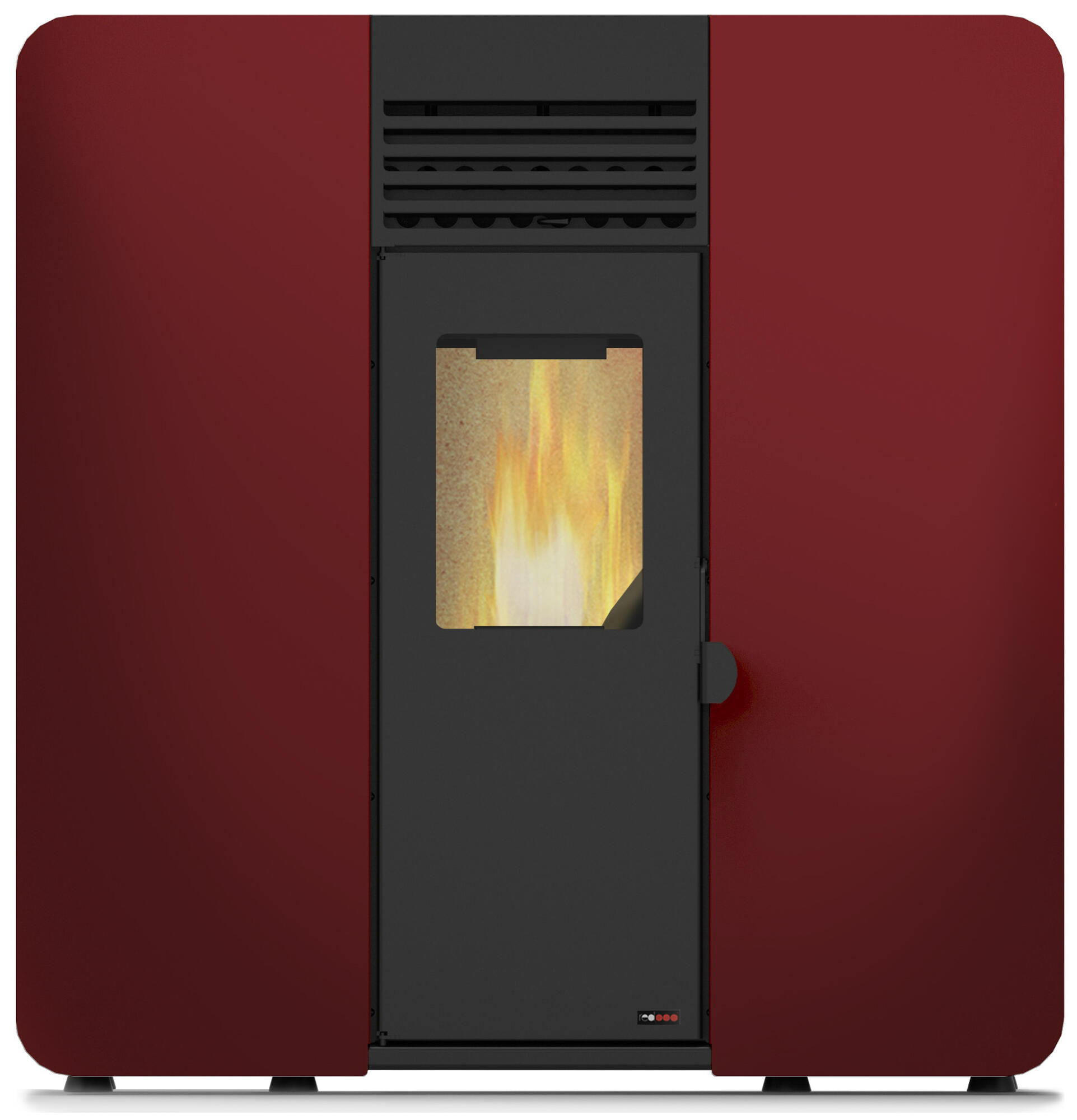 estufa de pellet canalizable redpod first advance slim 8 kw burdeos