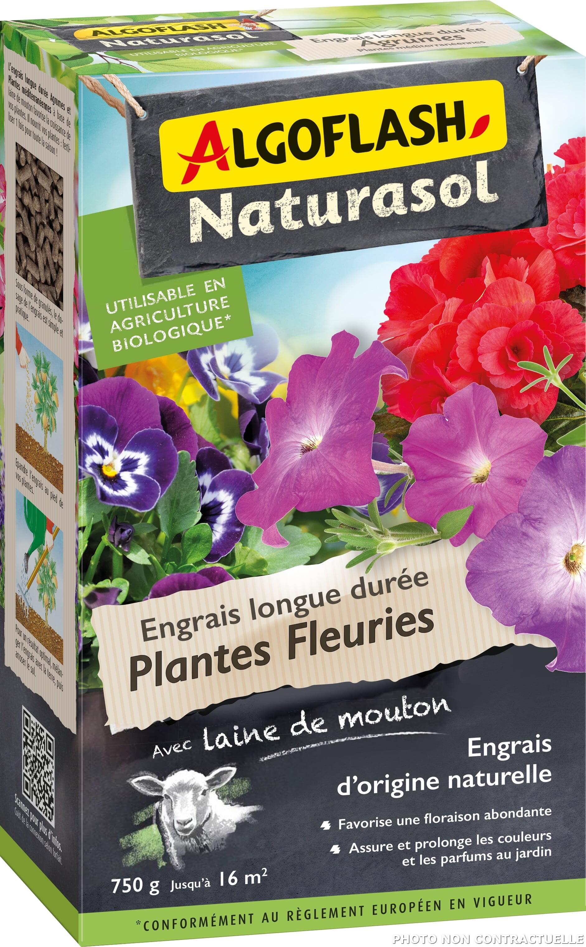 Engrais Algoflash Spécial Oliviers Et Palmiers – 800 G, Action Rapide, Granulés Solubles
