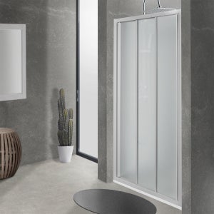 Porta Per Box Doccia Scorrevole 135x195 Cm - Vetro Temperato 8mm Anticalcare, Profilo Cromato - Foto 4