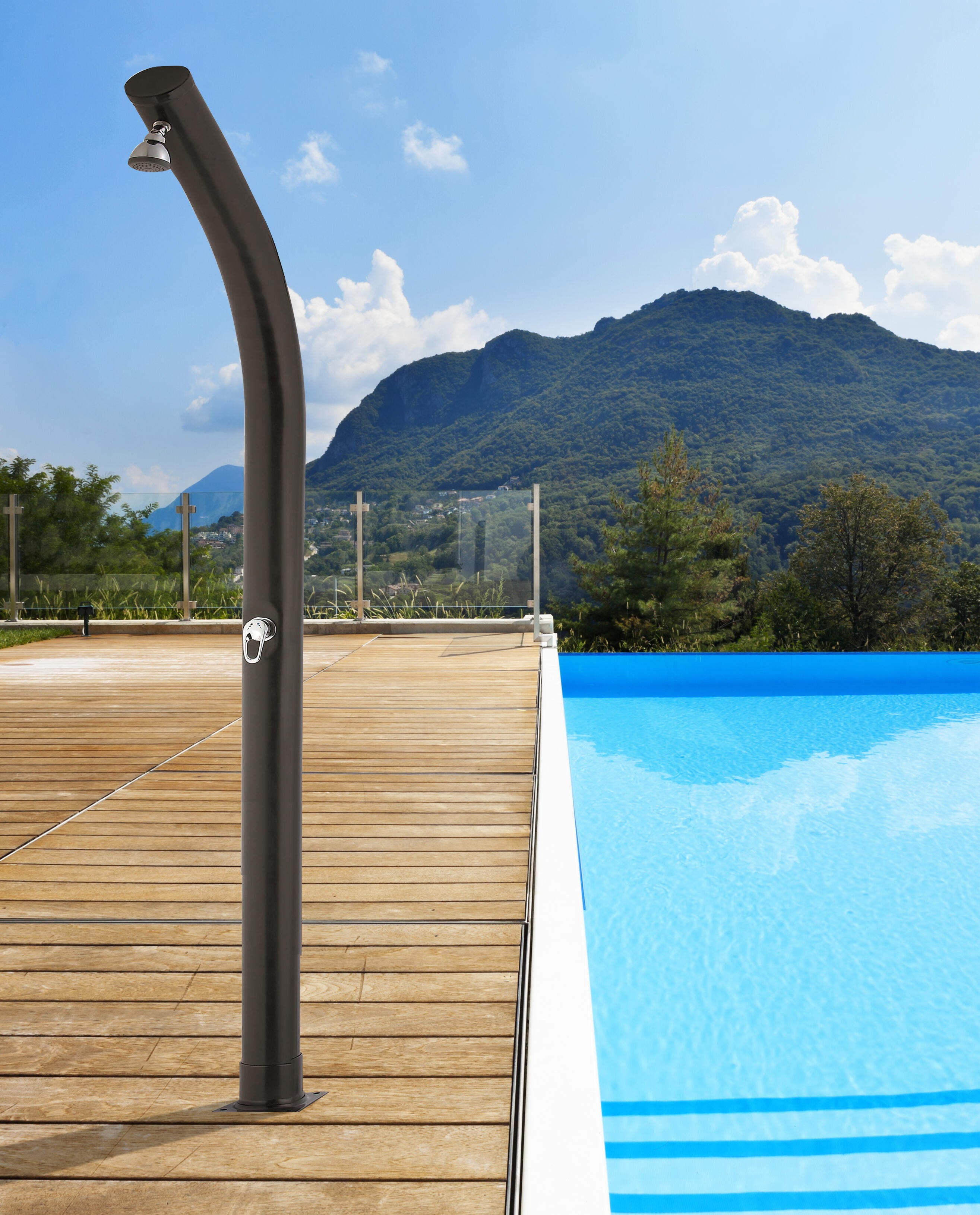 Doccia per piscina solare NATERIAL 23 L, nero H 233 cm - 2