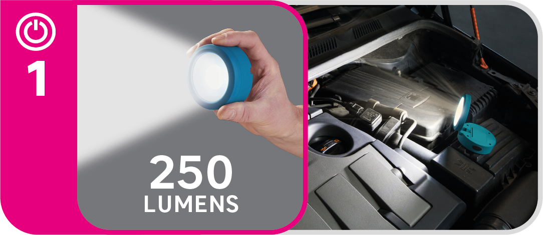 Lanterna trabalho LEXMAN 250LM magnética com gancho - 7