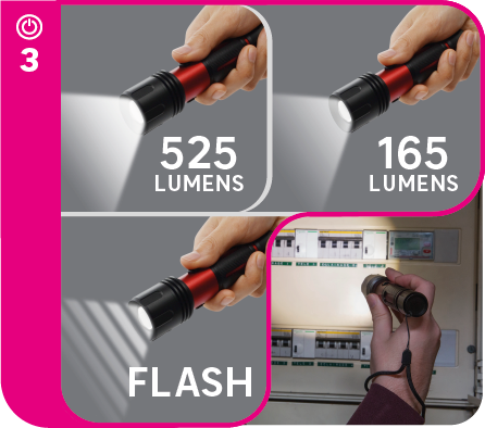 Lampe de poche rechargeable, 165LM, Lexman - 3