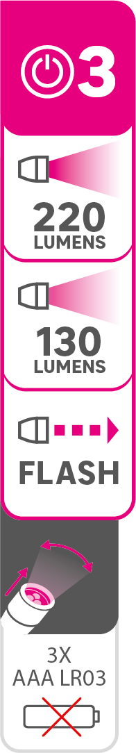 Lampada tascabile LEXMAN zoom 11953074 led 220 LM - 14