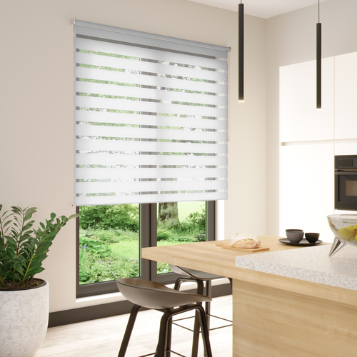 Estor de madera maciza de 2.0 in de color blanco – cortina enrollable opaca  impermeable anti-UV, 19.7 in a 39.4 in de ancho (tamaño: 19.7 x 39.4 in)