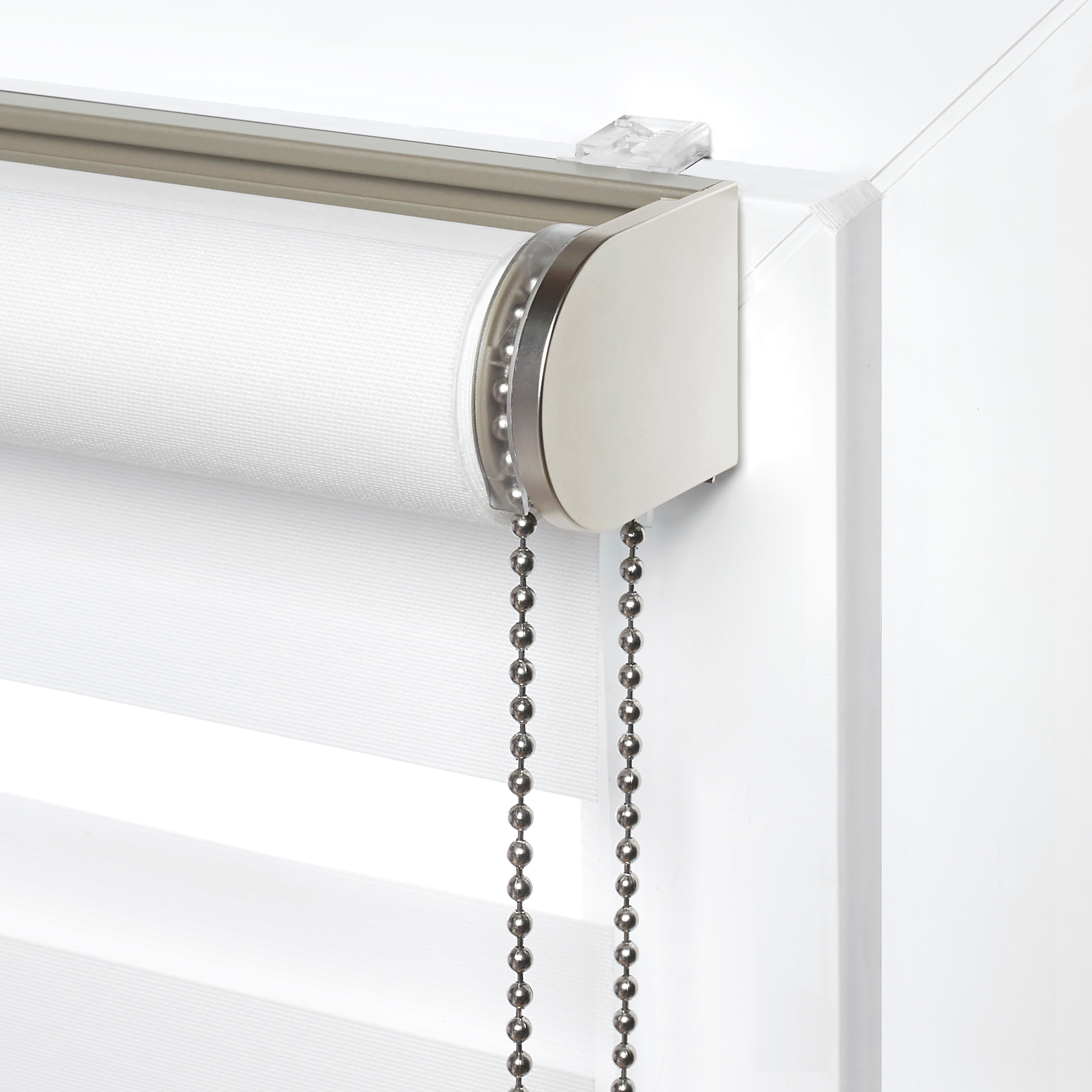 Store enrouleur jour/nuit Bolero blanc, l.60 x H.190 cm, INSPIRE - 4