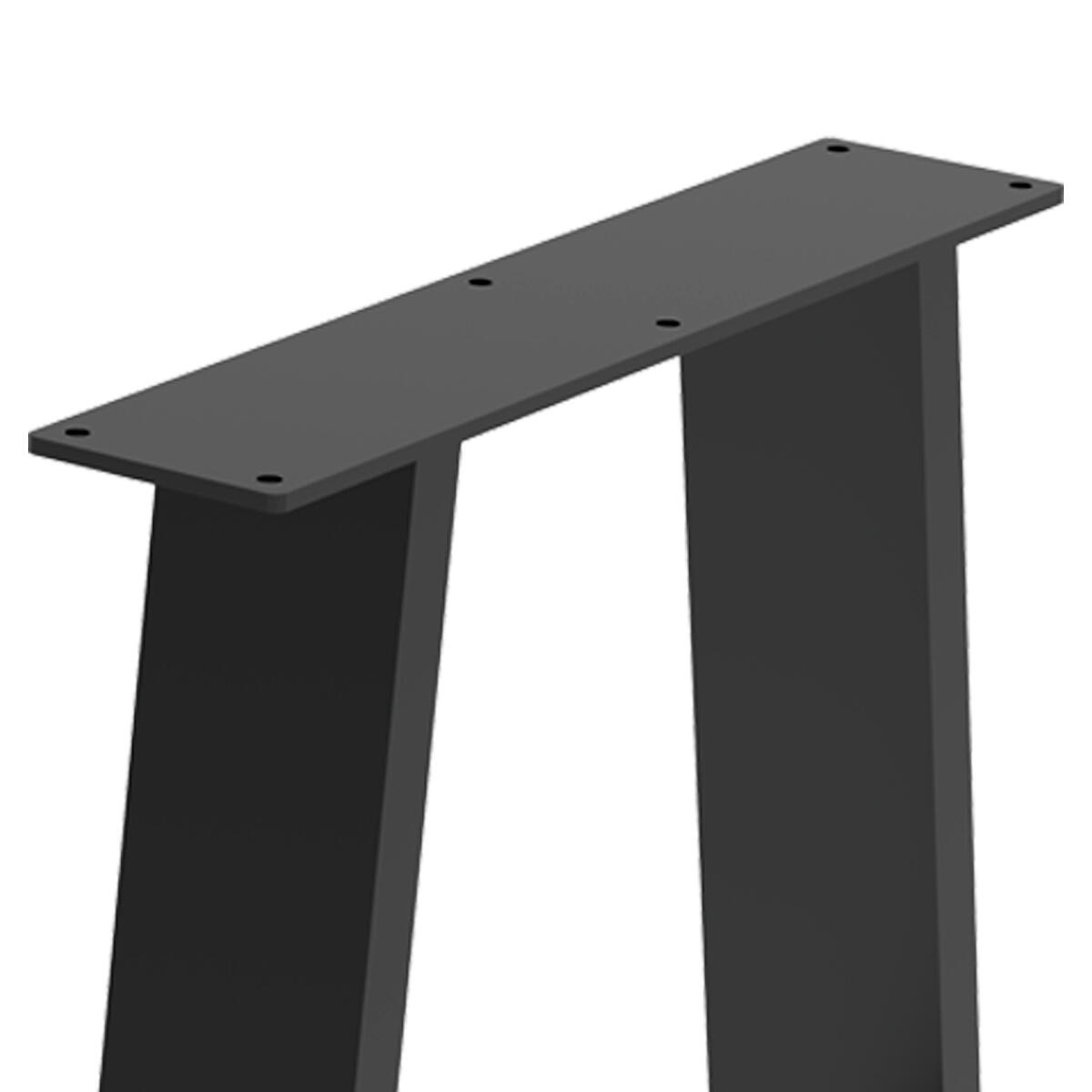 Gamba per mobili fissa TRAPEZIO STEELMI in acciaio nero opaco H 40 cm - 14