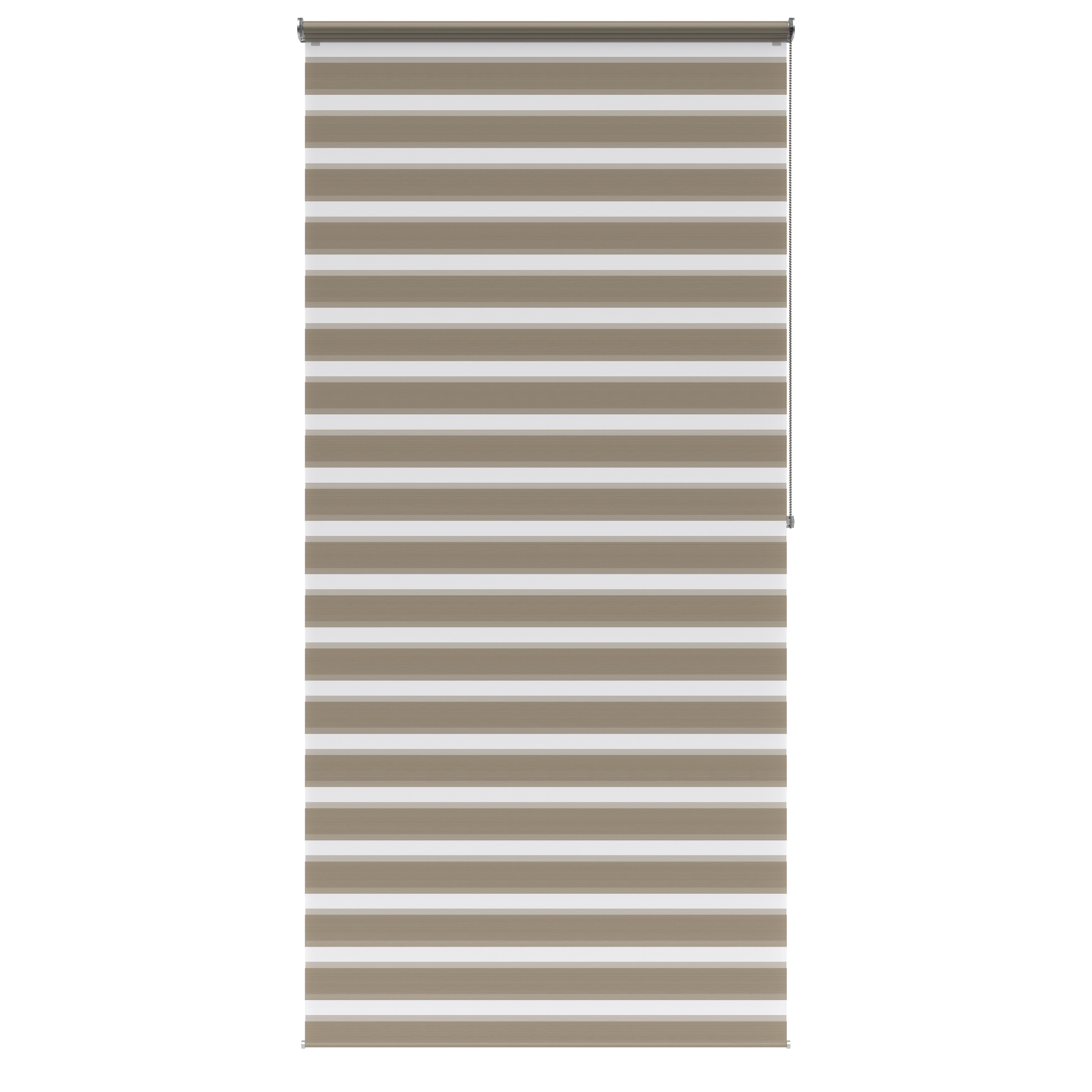 Estor enrollable noche/día  con cordón Bolero poliéster liso beige moon INSPIRE de 75x250cm. Instalación sin taladrar - 3