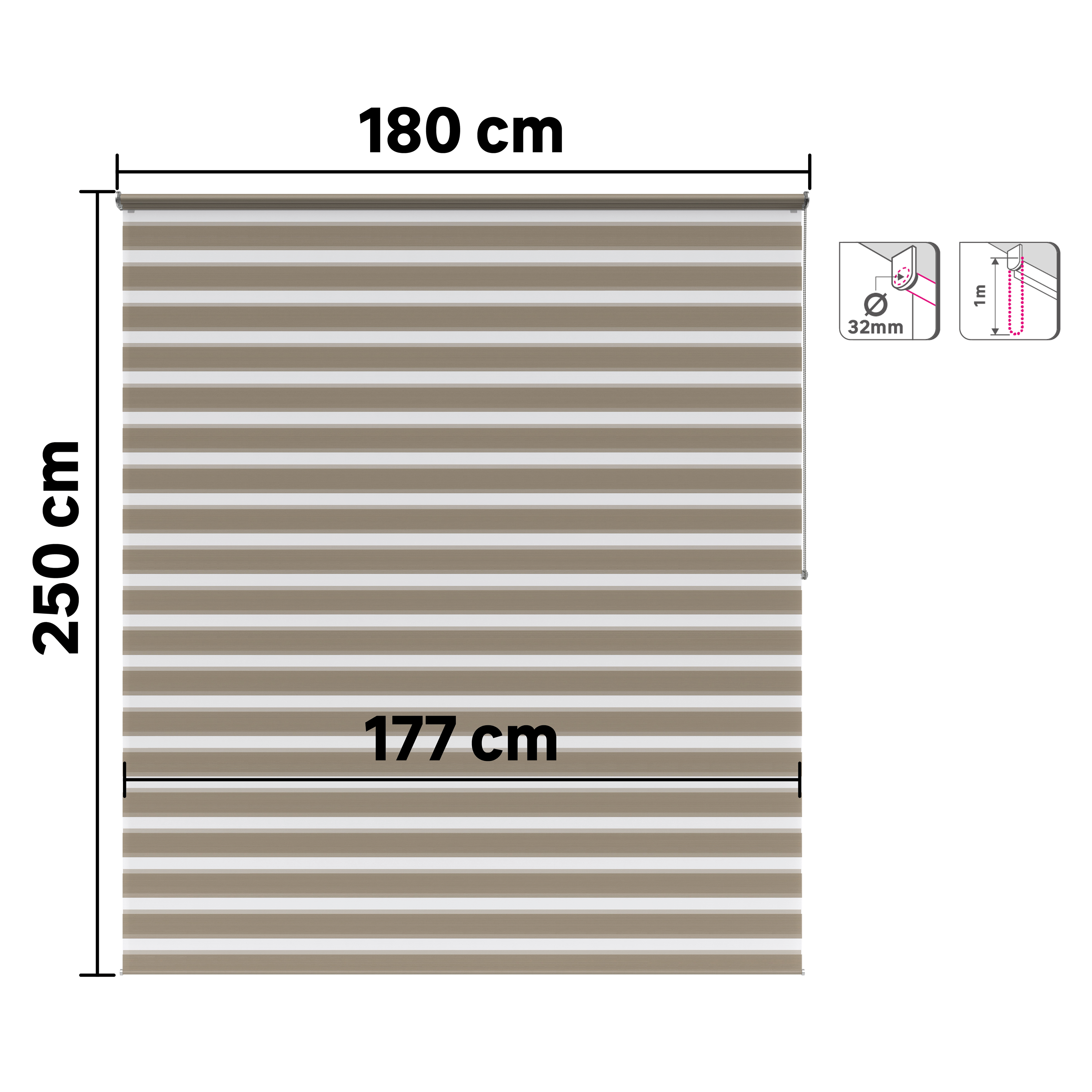 Estore de rolo 180x250 cm bolero moon Inspire - 8