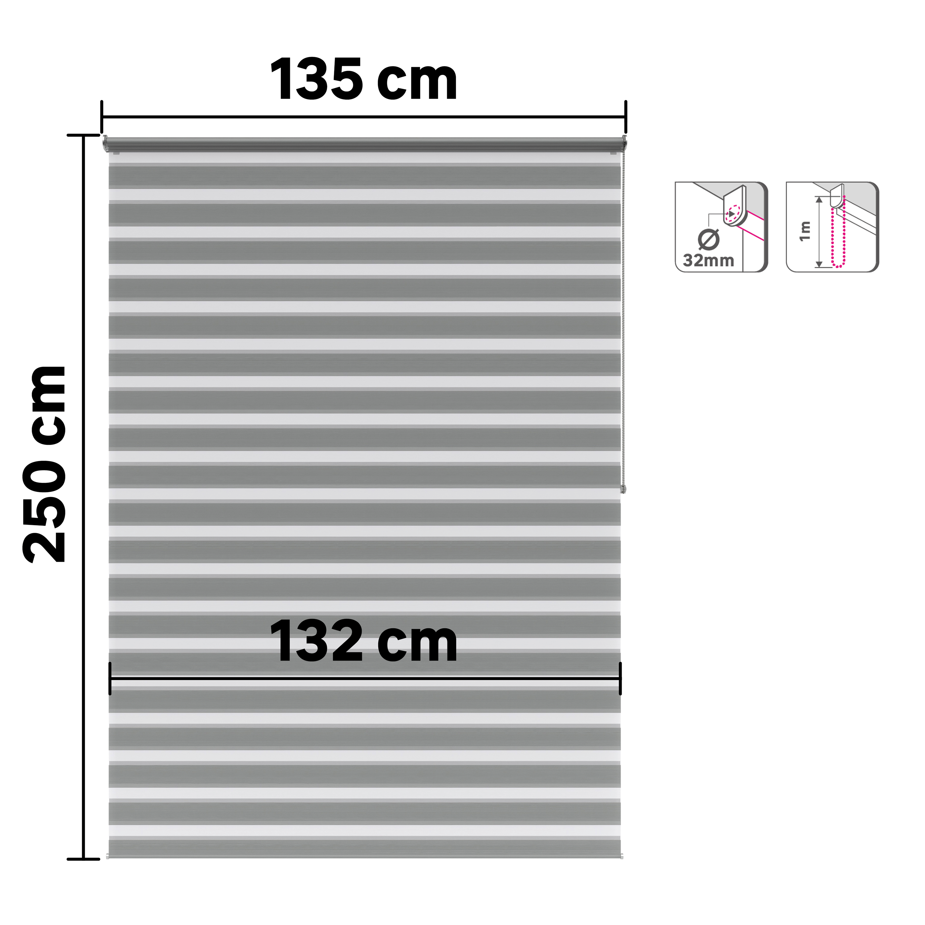 Estore de rolo 135x250 cm bolero granito  Inspire - 8
