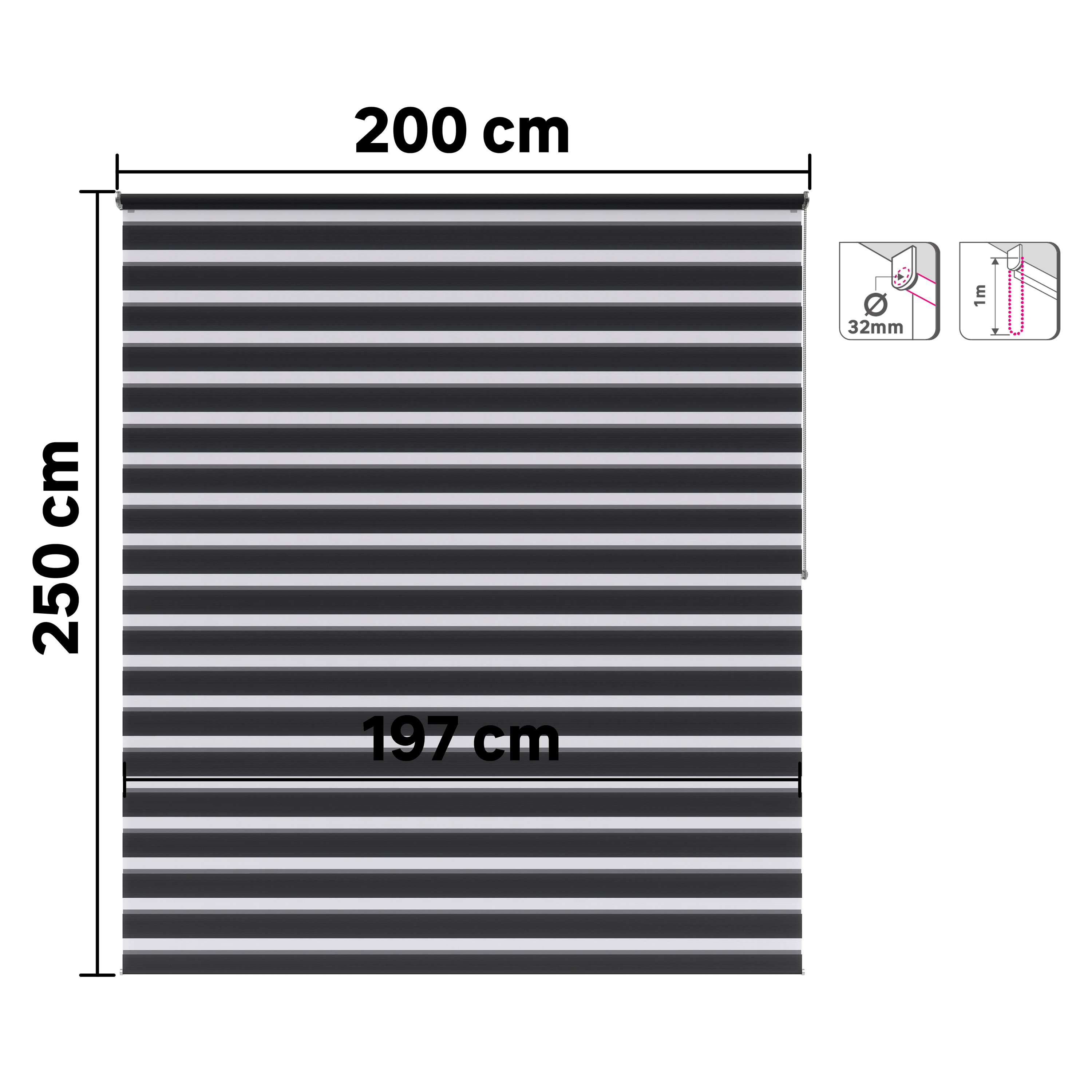 Estore de rolo 200x250 cm bolero paris Inspire - 7