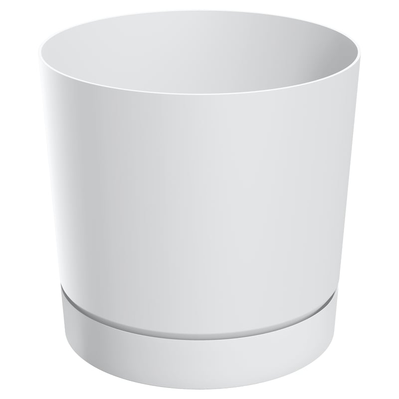 Doniczka Tubo 11cm biała gładka Prosperplast