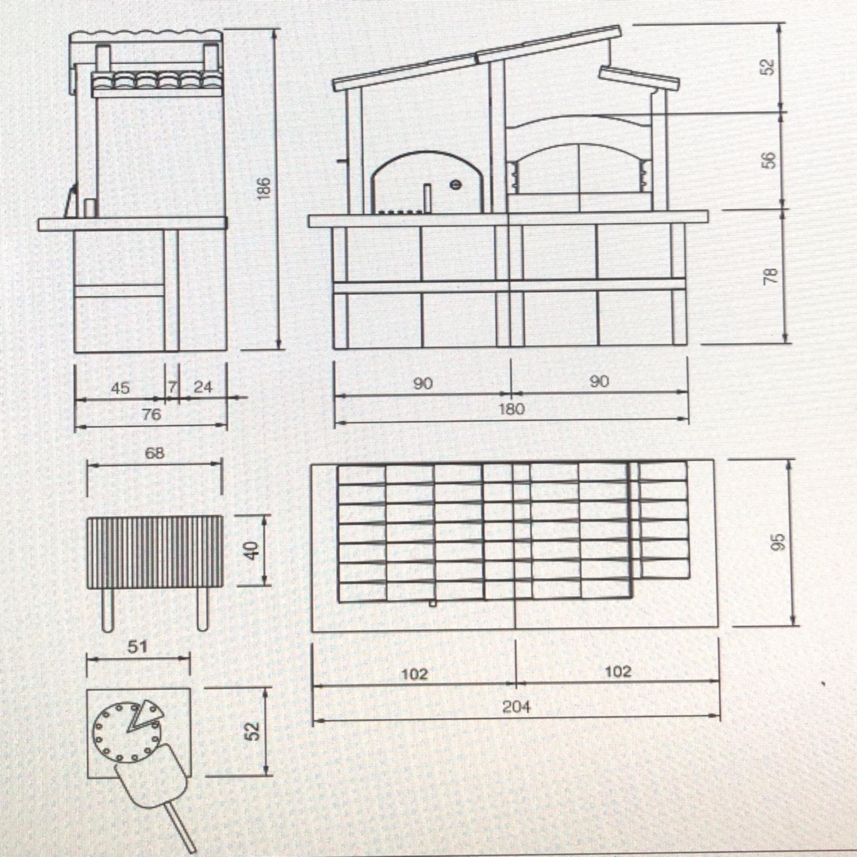Barbecue fisso a legna e carbonella NEW ZEALAND 2 EASY GARDEN BY PALAZZETTI L 204 x H 187 x P 95 cm - 10