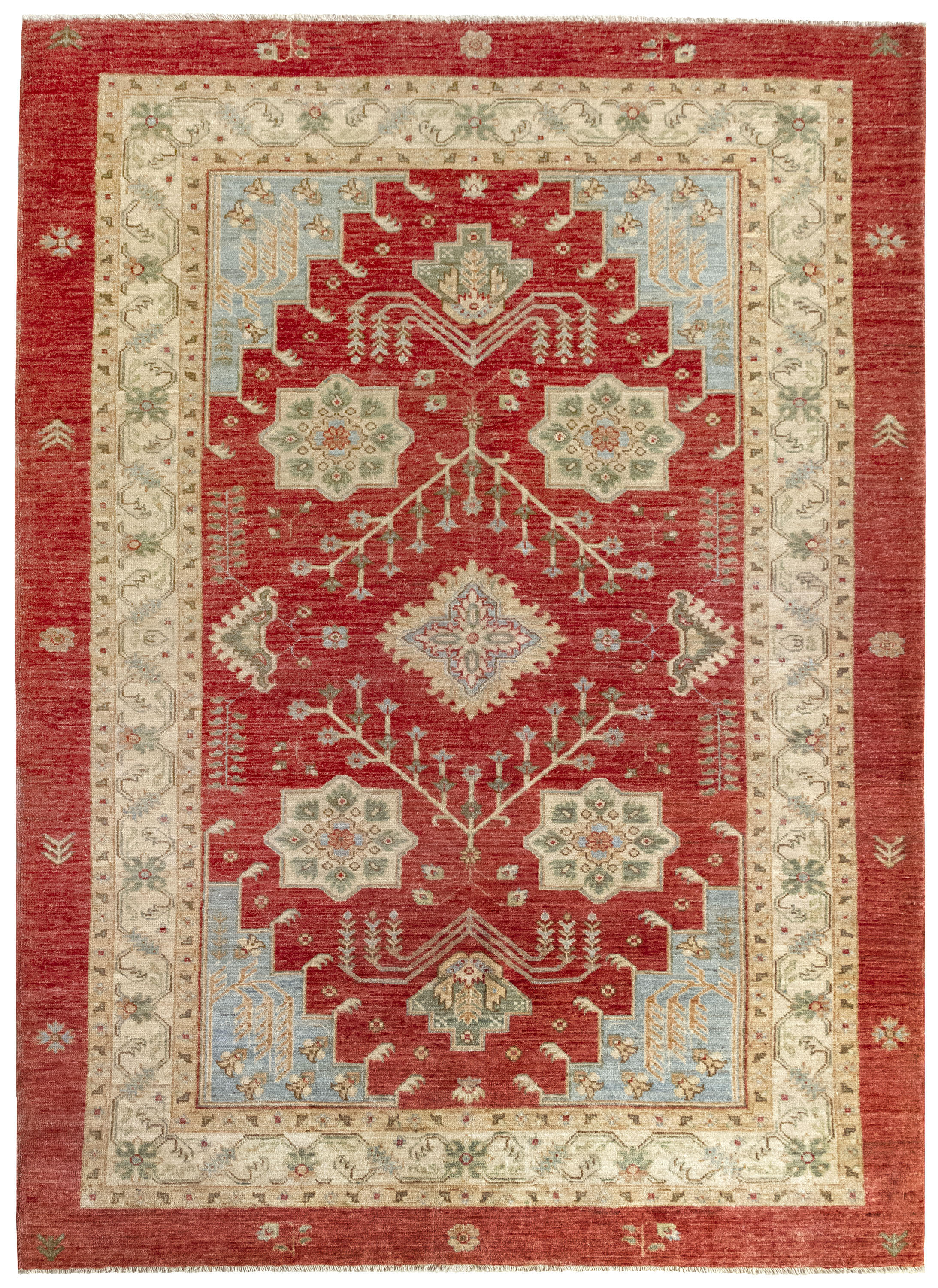 Alfombra lana pakistani ziegler multicolor 140x200cm