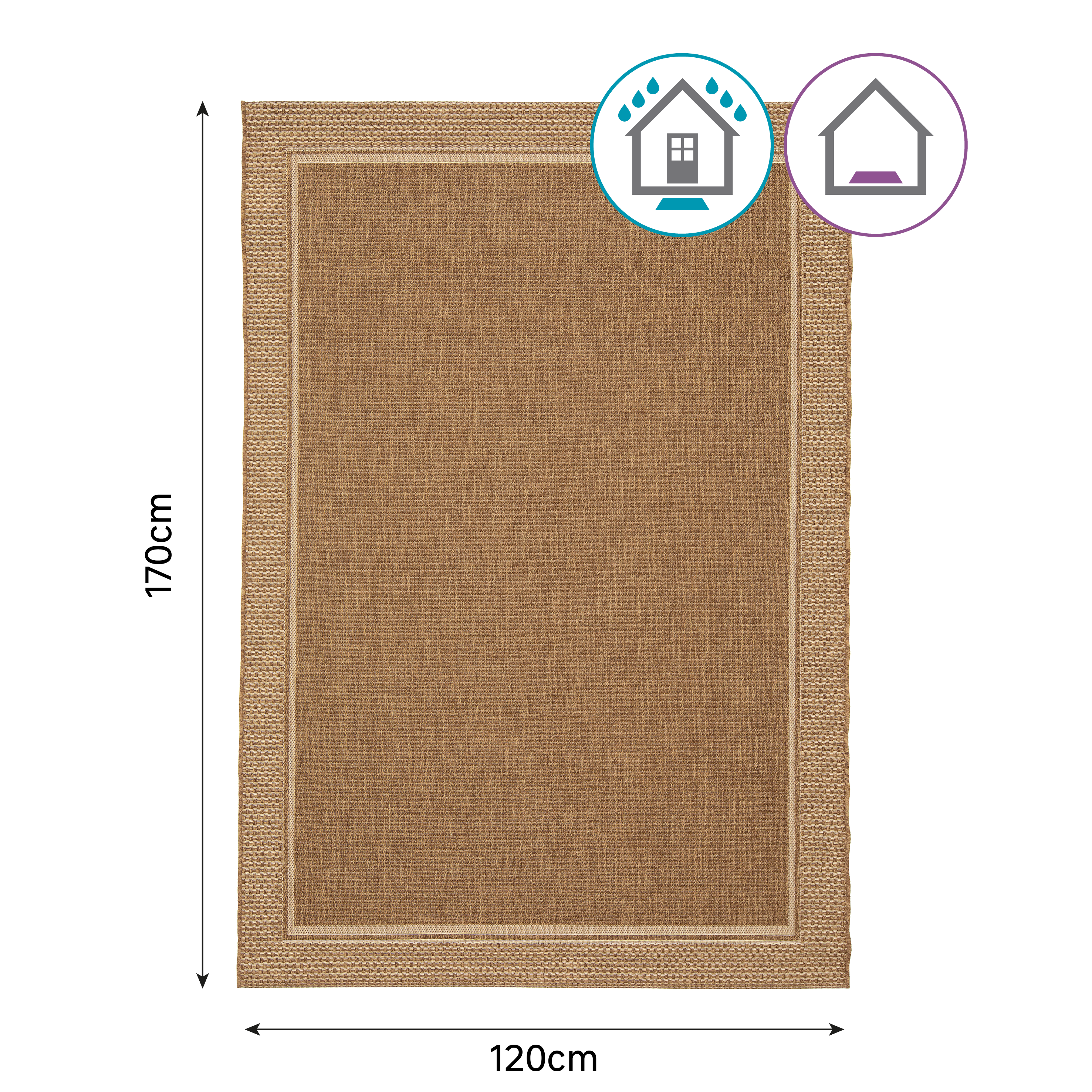 Tappeto Emma beige natural, L 170 x L 120 cm - 11