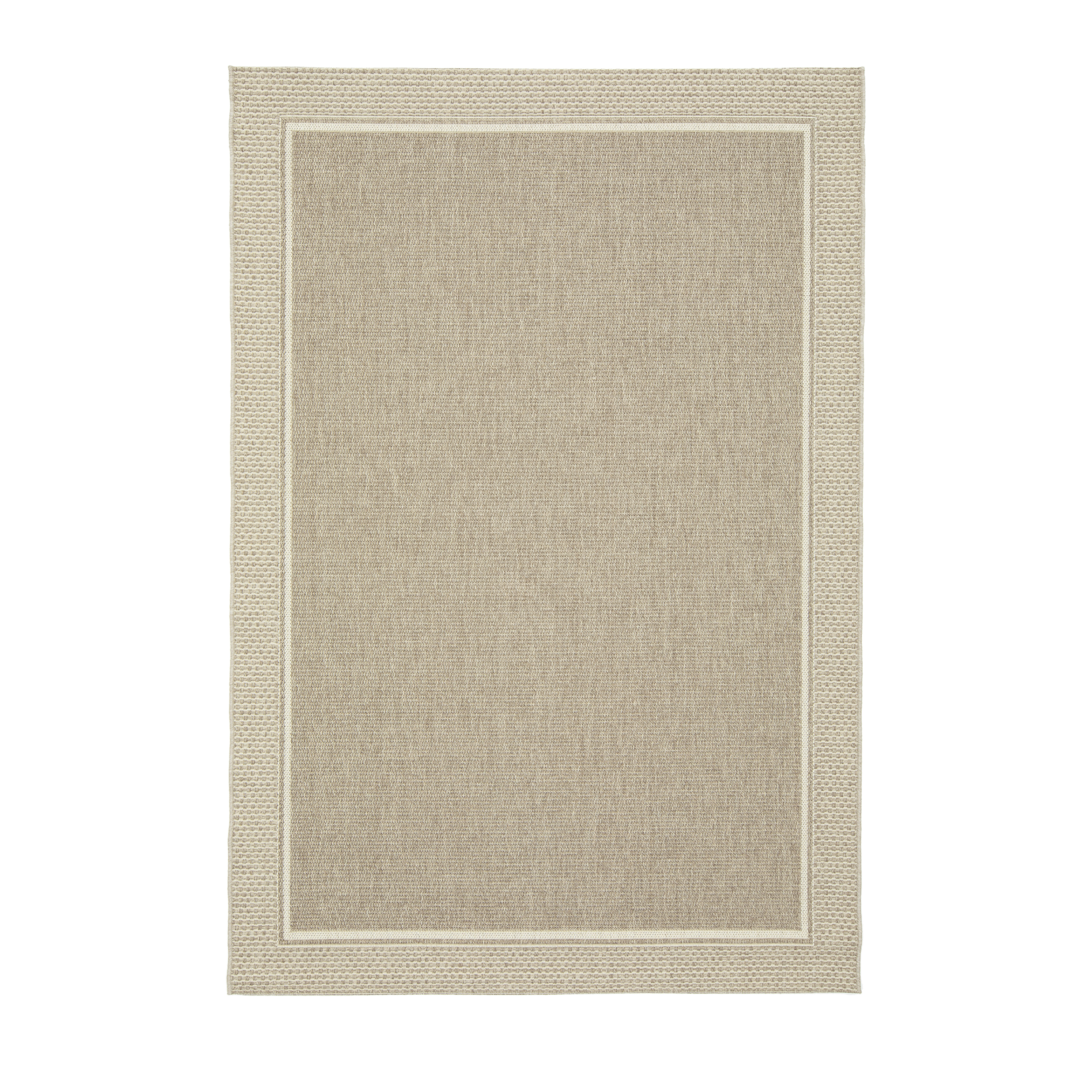 Alfombra exterior/interior polipropileno pelo corto inspire emma border beige 120x170cm