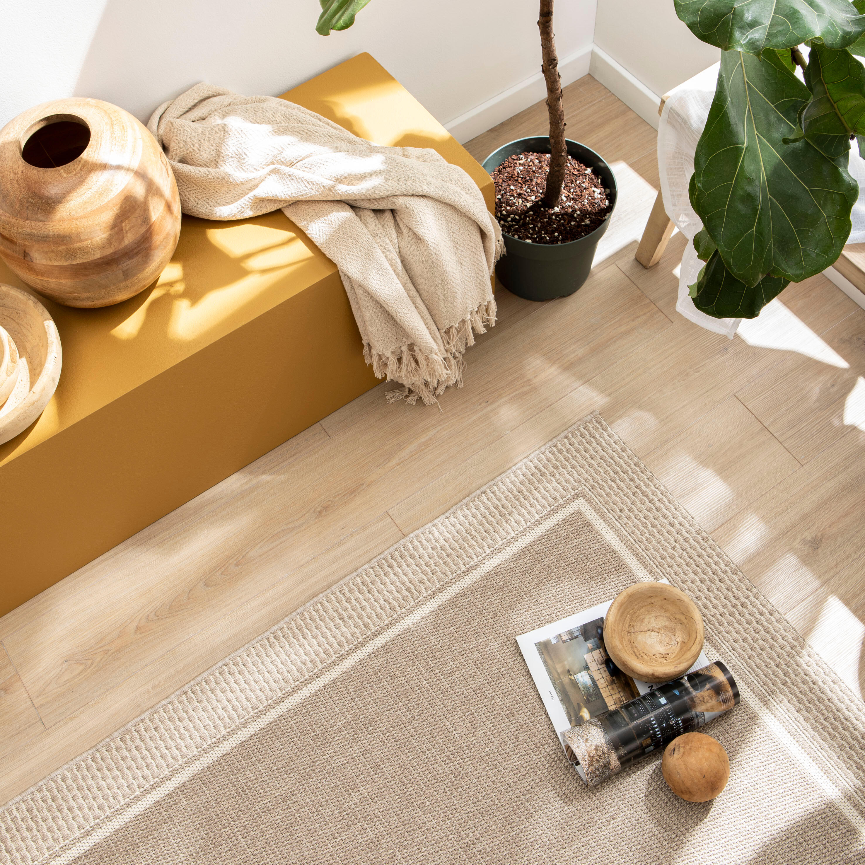 Tapete de exterior INSPIRE EMMA 200X290CM BEGE - 14