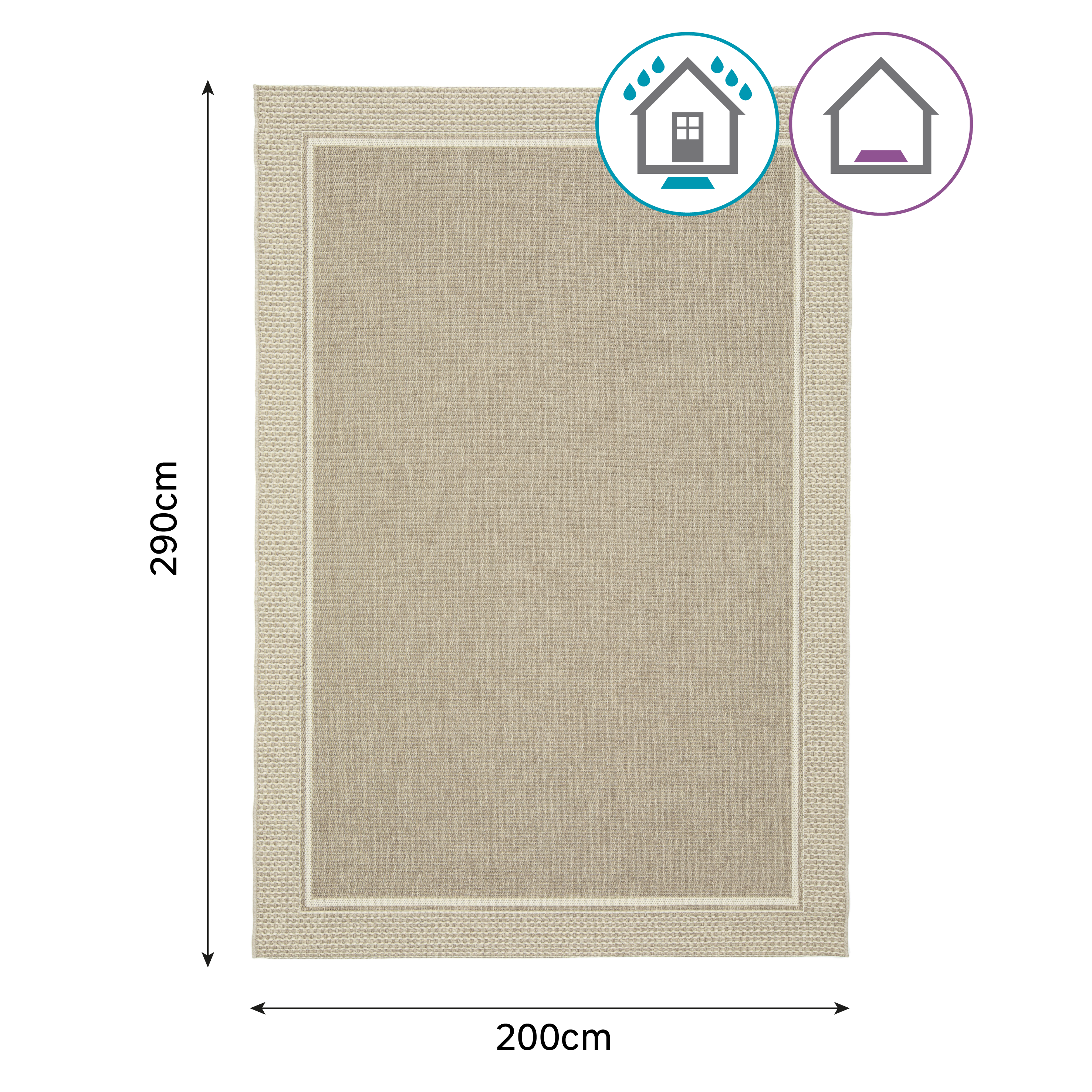 Tappeto Emma beige chiaro, L 290 x L 200 cm - 14