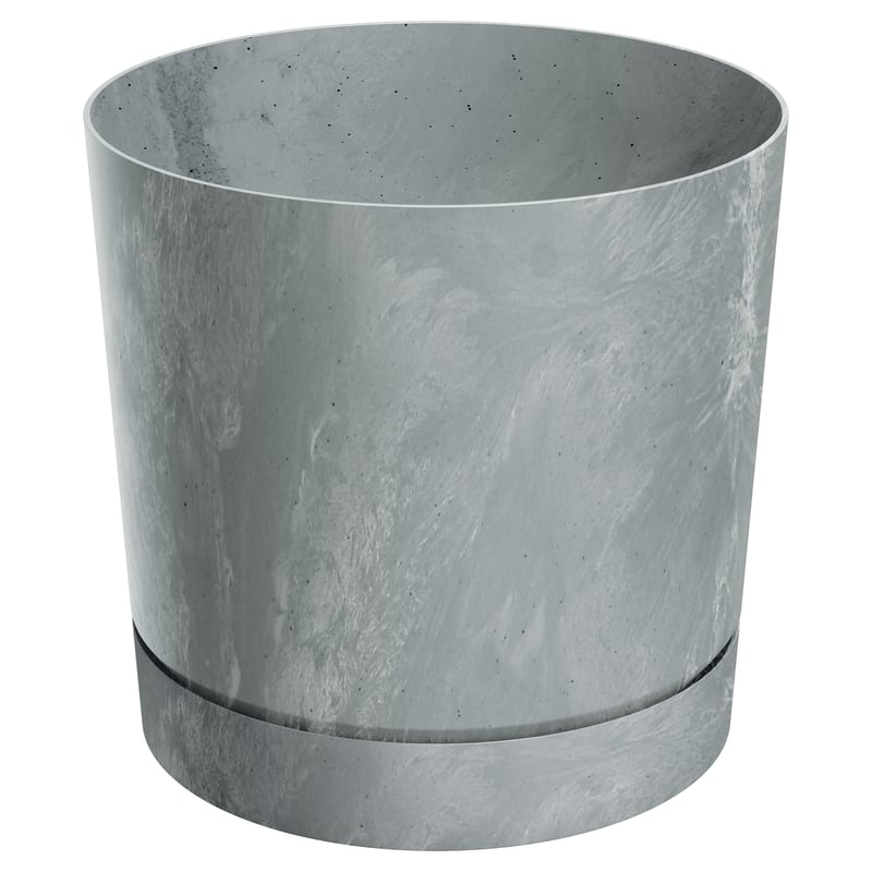 Doniczka Tubo 18cm jasna szara efekt betonu Prosperplast