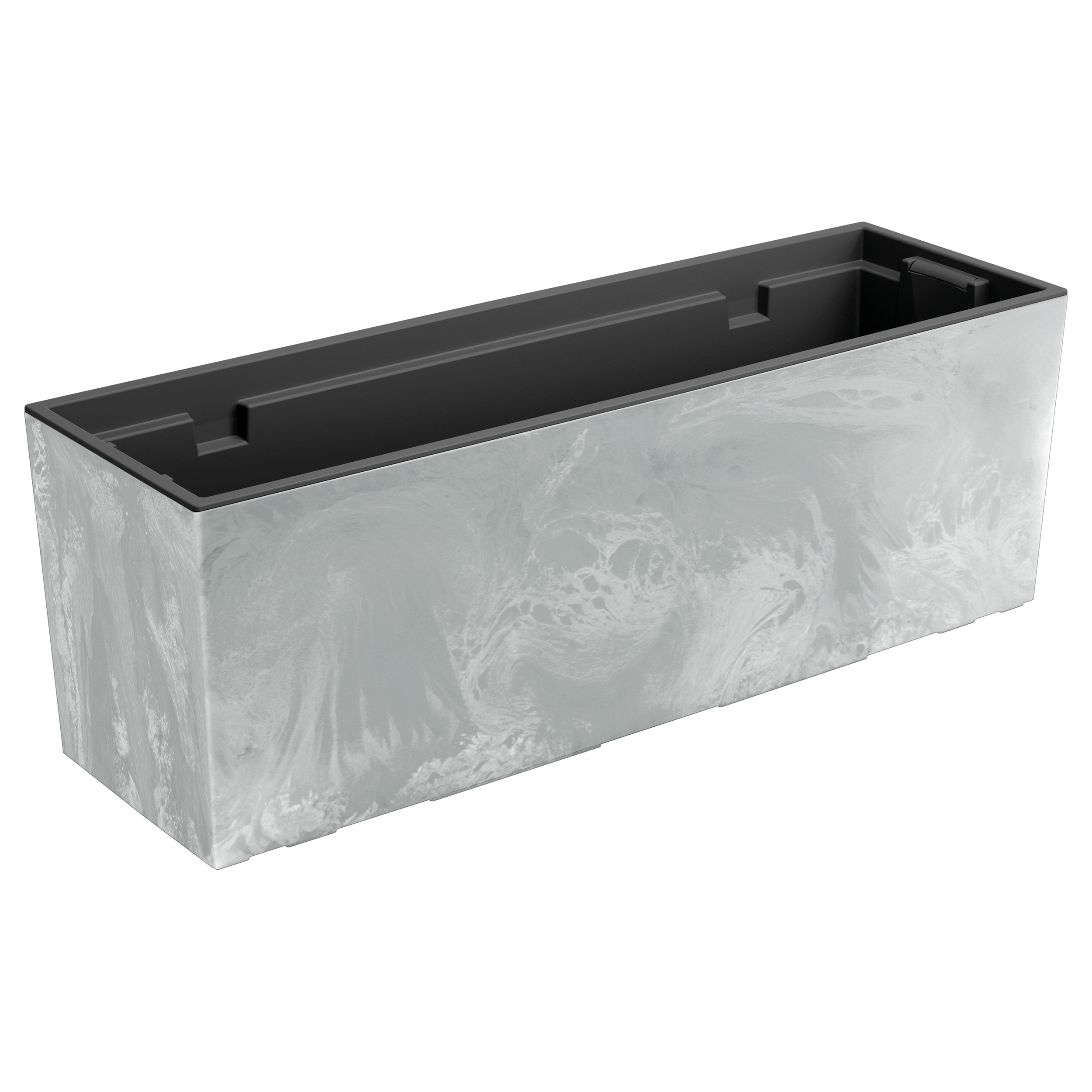 Skrzynka balkonowa na balustradę Urbi 58x18x19,5cm szara Prosperplast